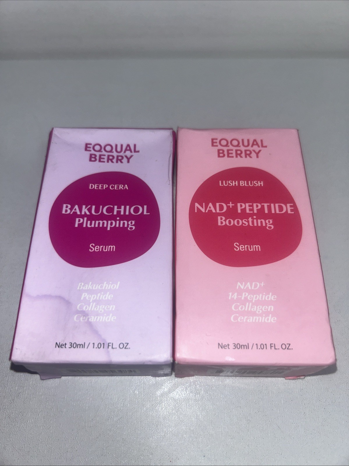 New Eqqual Berry Lush Berry + Deep Cera Skin Serum, Plump & Peptide Boosting 