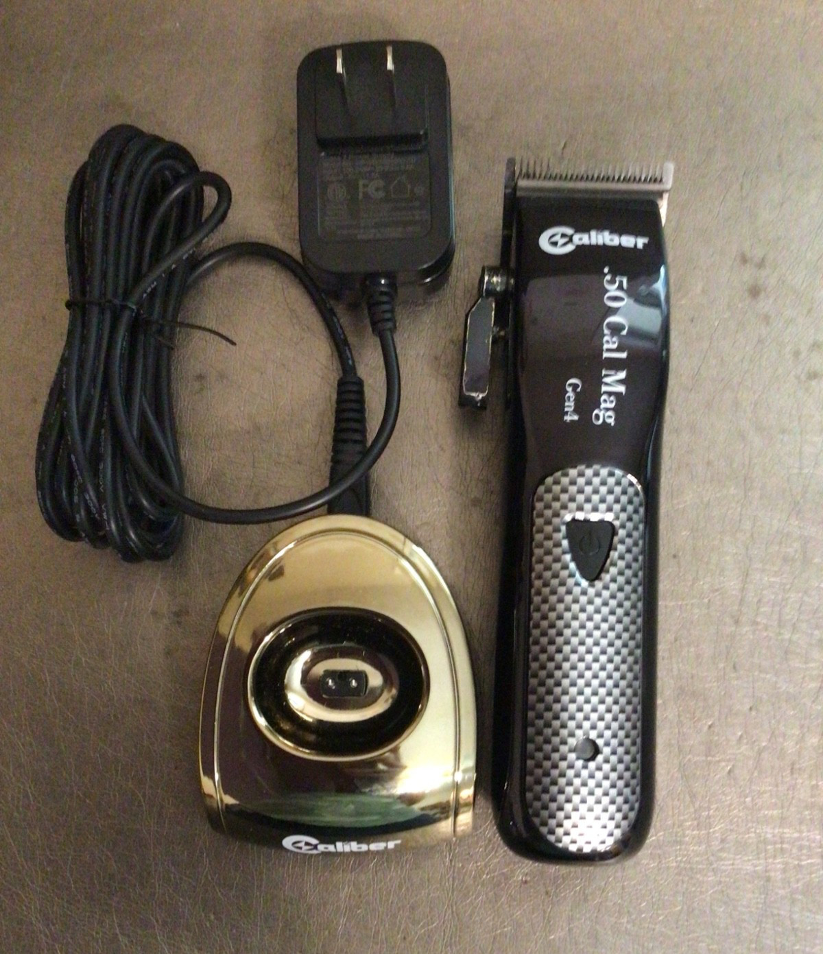 Caliber .50 Cal Gen4 Cordless Professional Black & Silver Hair Clipper & Charger