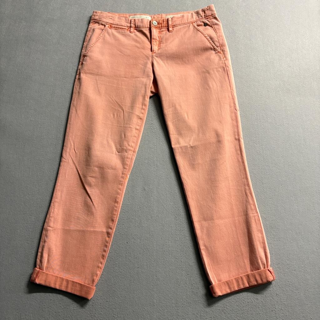 Pilcro and the Letterpress Hyphen Jeans Womens 28 Peach Coral Crop Stretch Denim