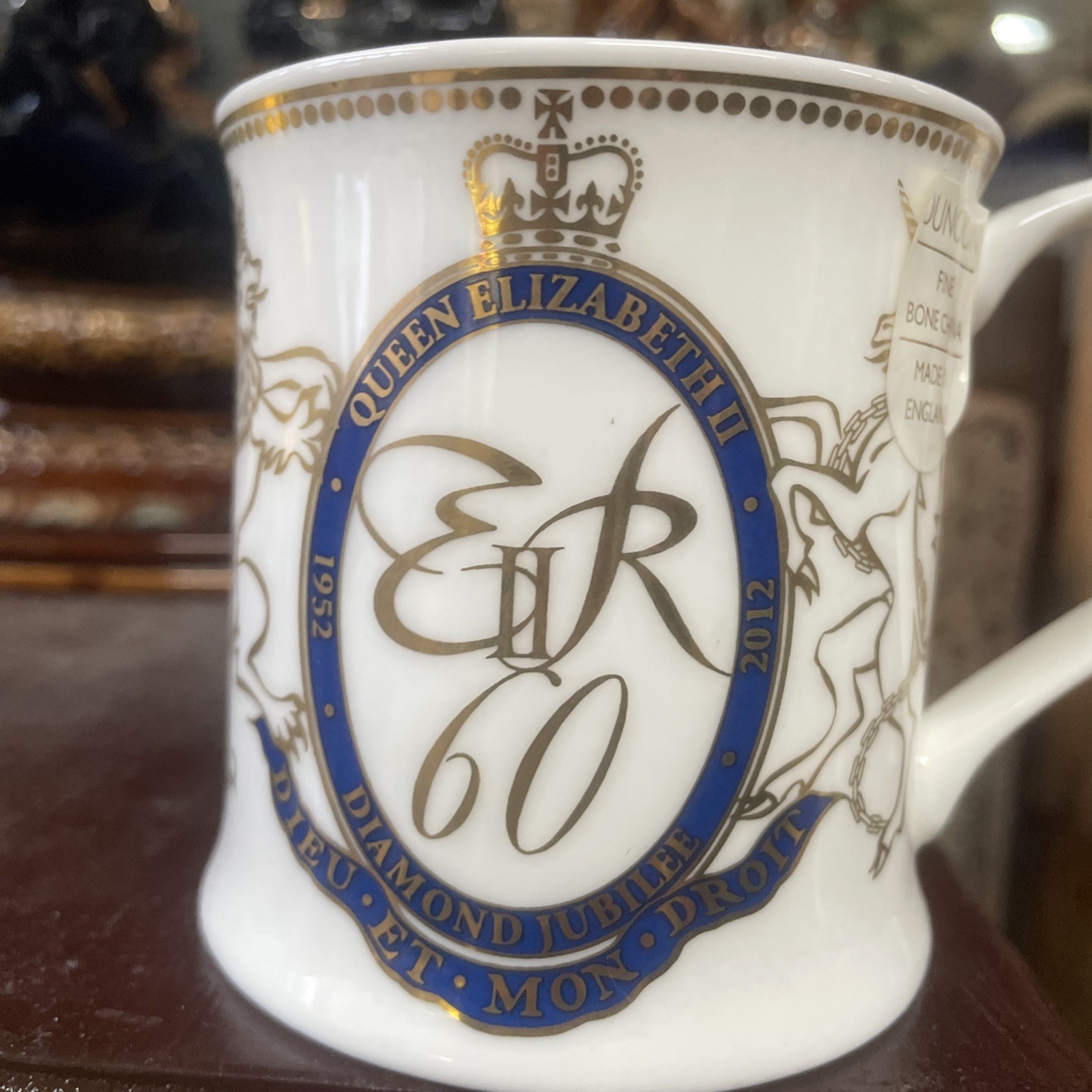 HM Queen Elizabeth UK DUNOON Diamond Jubilee Mug, 1952 2012 New W Tag