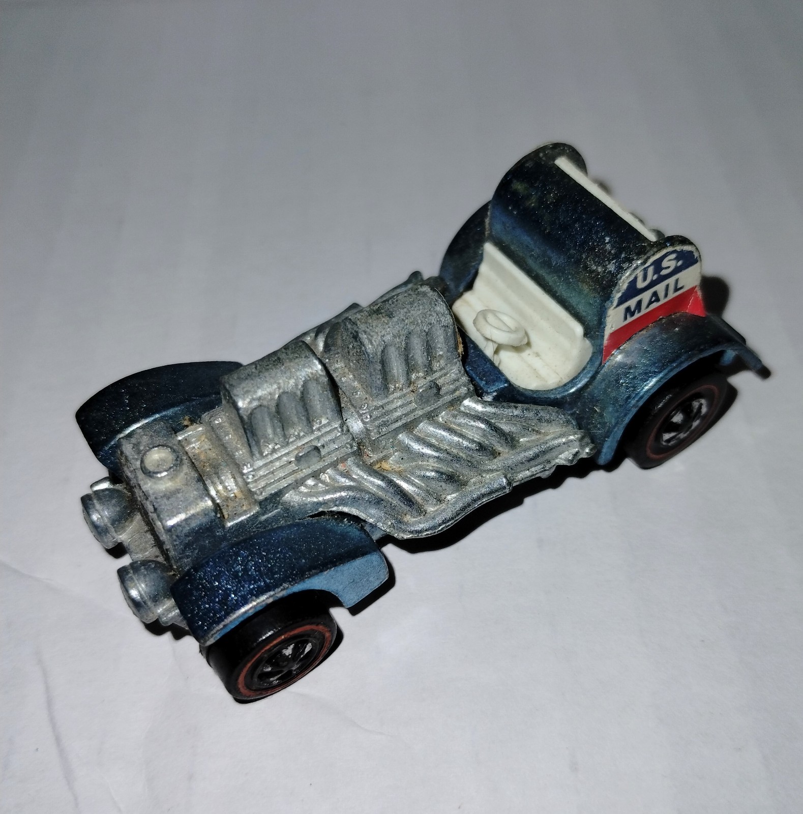 Vintage Hot Wheels Redline diecast 1970 Special Delivery U.S. Mail light blue
