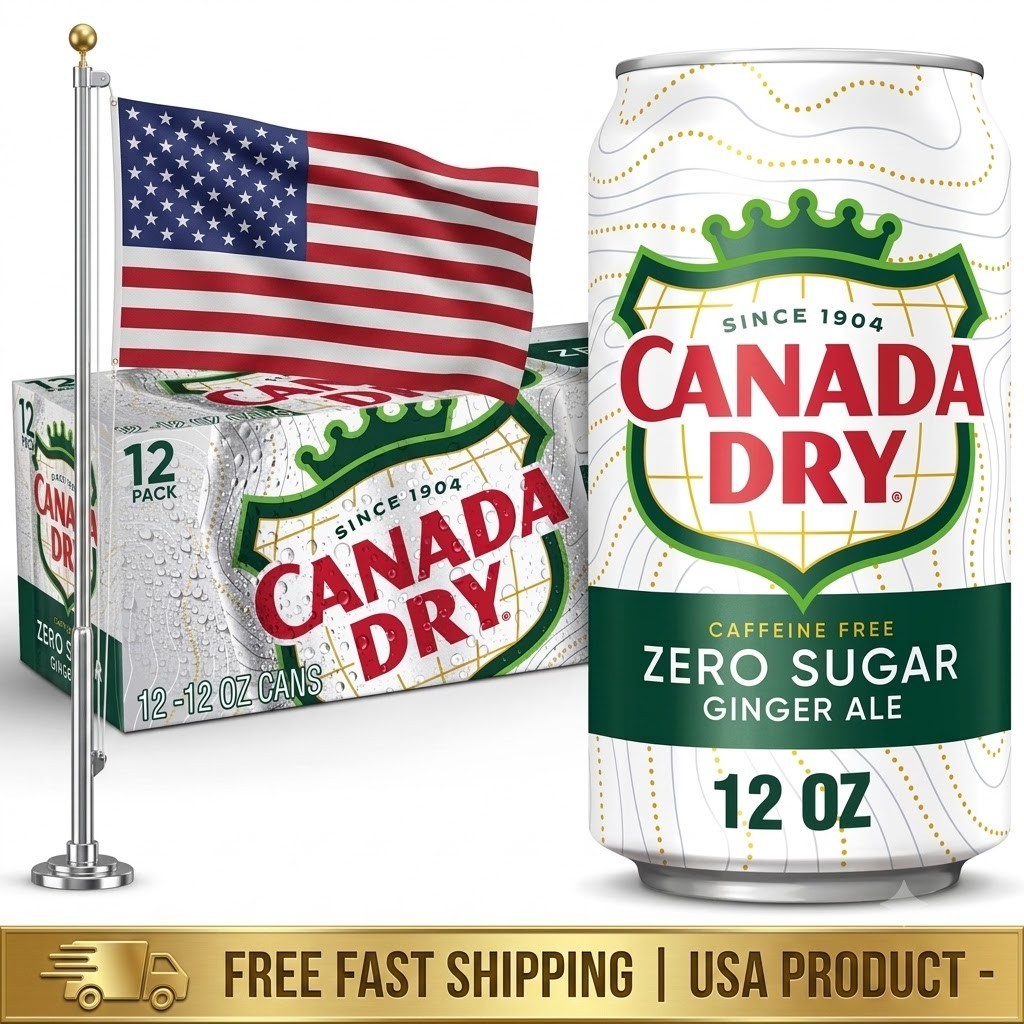Canada Dry Zero Sugar Ginger Ale Soda, 12 fl oz cans, 12 pack - 