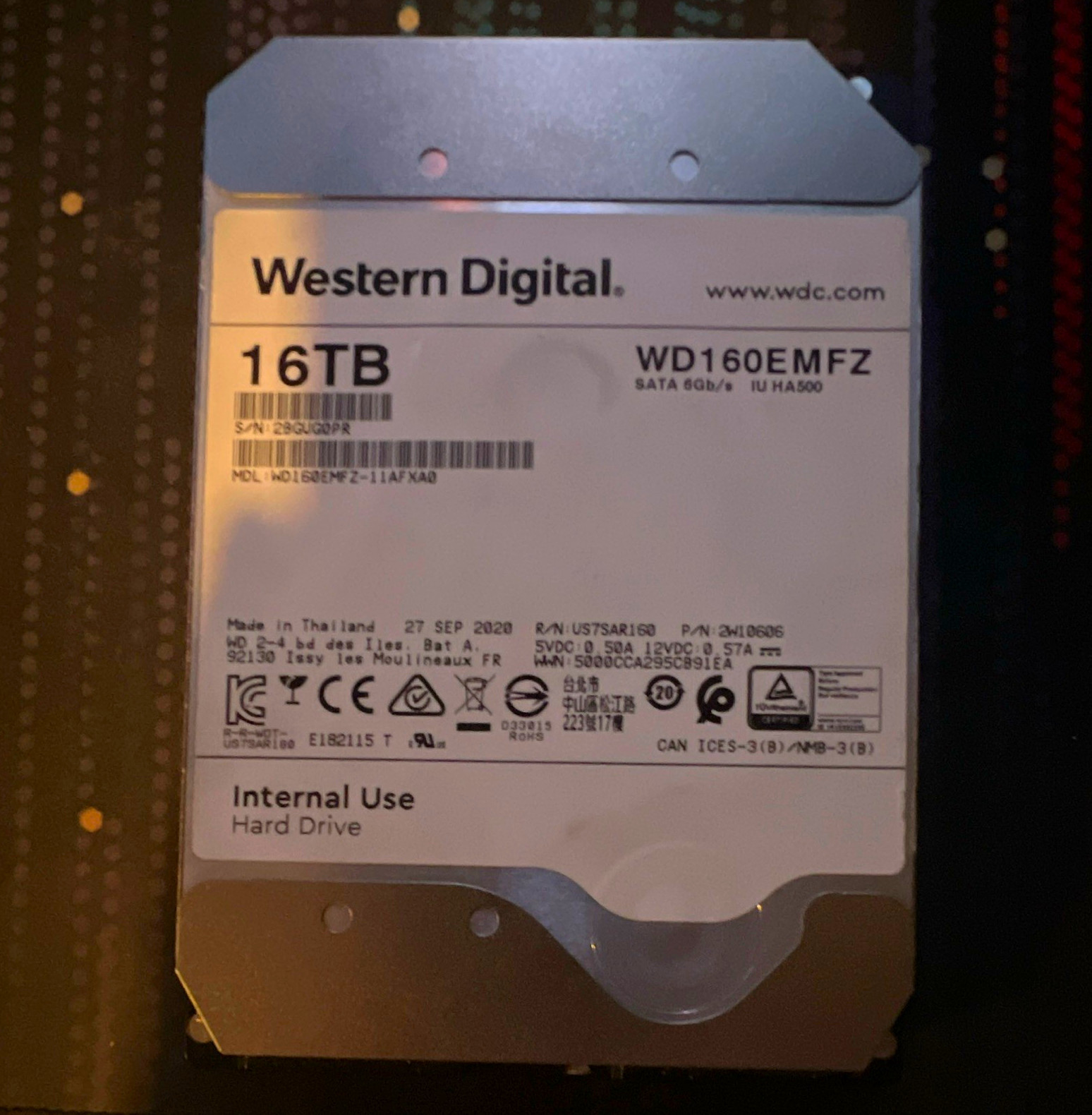 Western Digital 16TB WD160EMFZ 3.5\