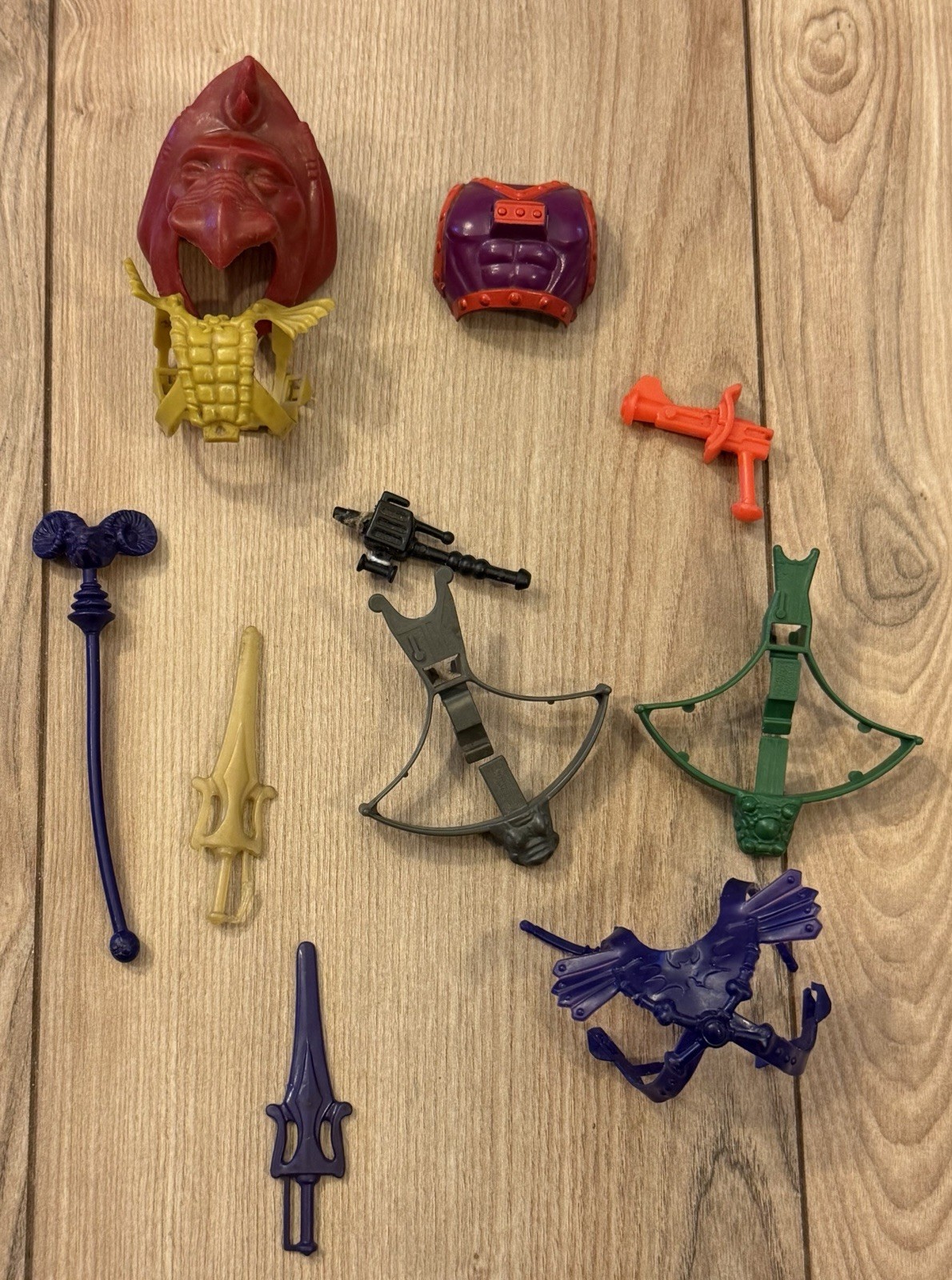Lot Of 11 Vintage 80s He-Man The Masters Of The Universe Armor and Weapons