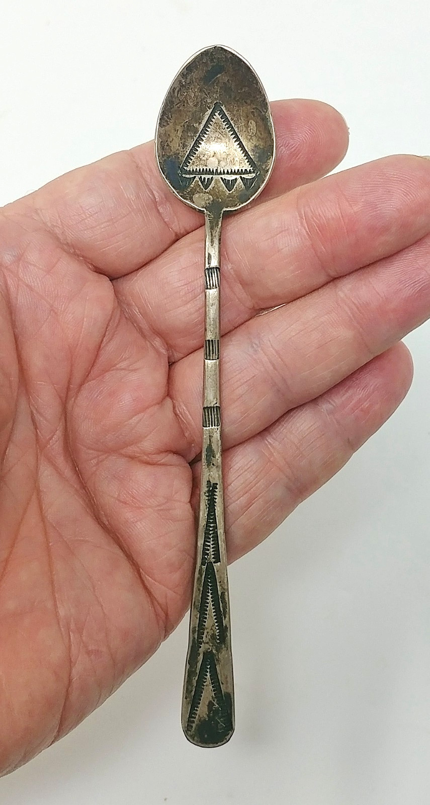 Antique Late 1800’s Silver Spoon Original Navajo Native American Dallas Auction