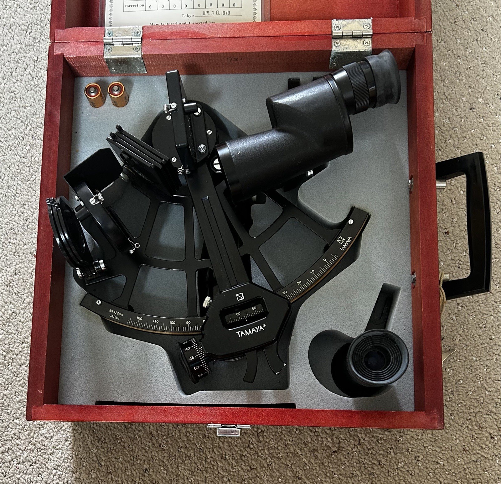 Vintage Tamaya Micrometer Marine Sextant, Model MS-733