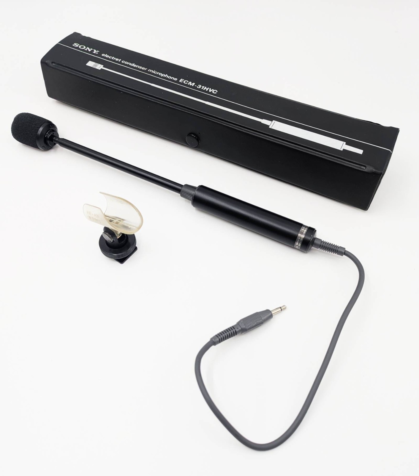Vintage Sony ECM-31HVC Telescopic Mic Bob Barker Style Tested Working + Case