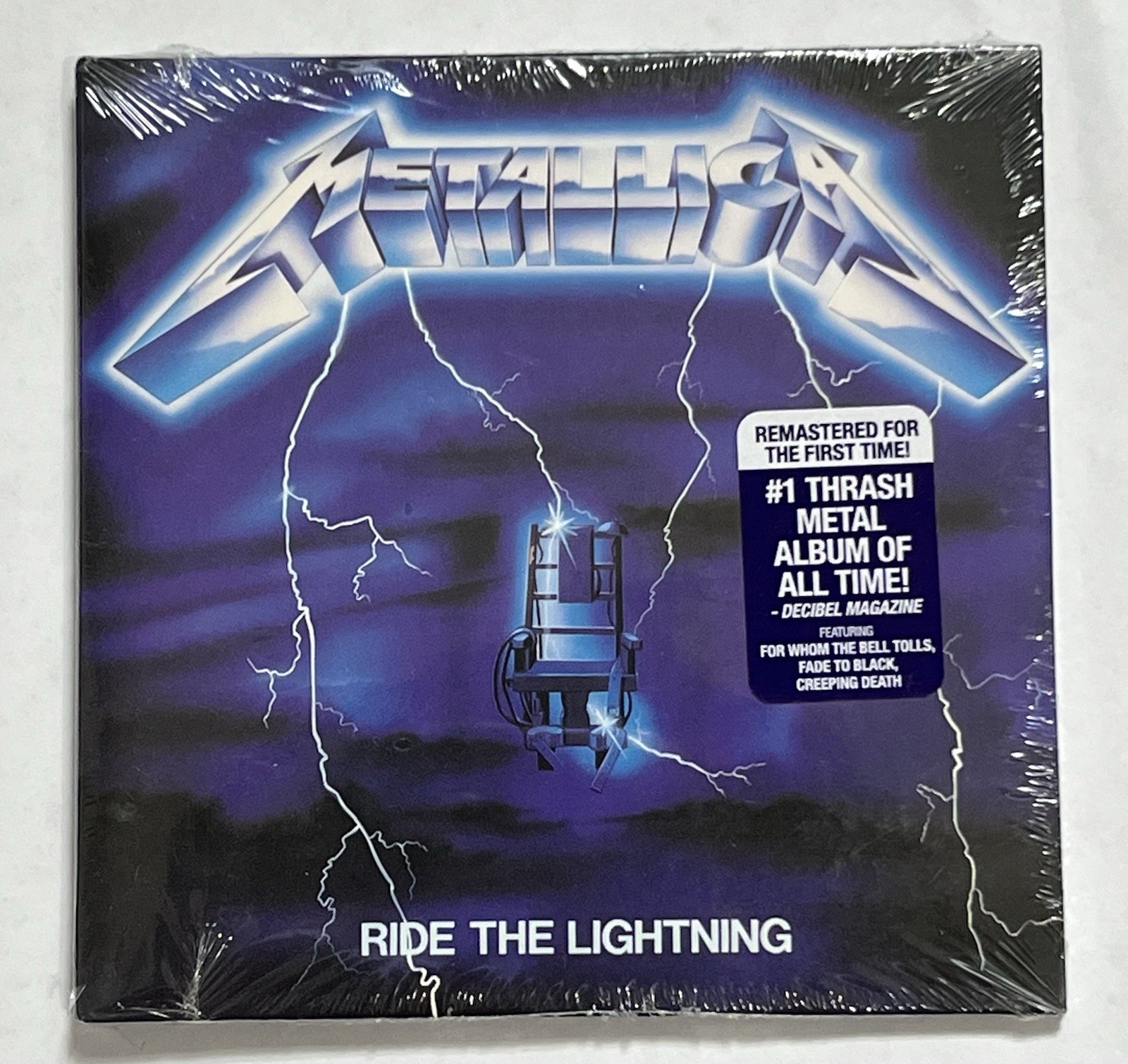 METALLICA Ride The Lightning Remastered Factory Sealed CD Hyper Sticker METALLICA Ride The Lightning Remastered Factory Sealed CD Hyper Sticker