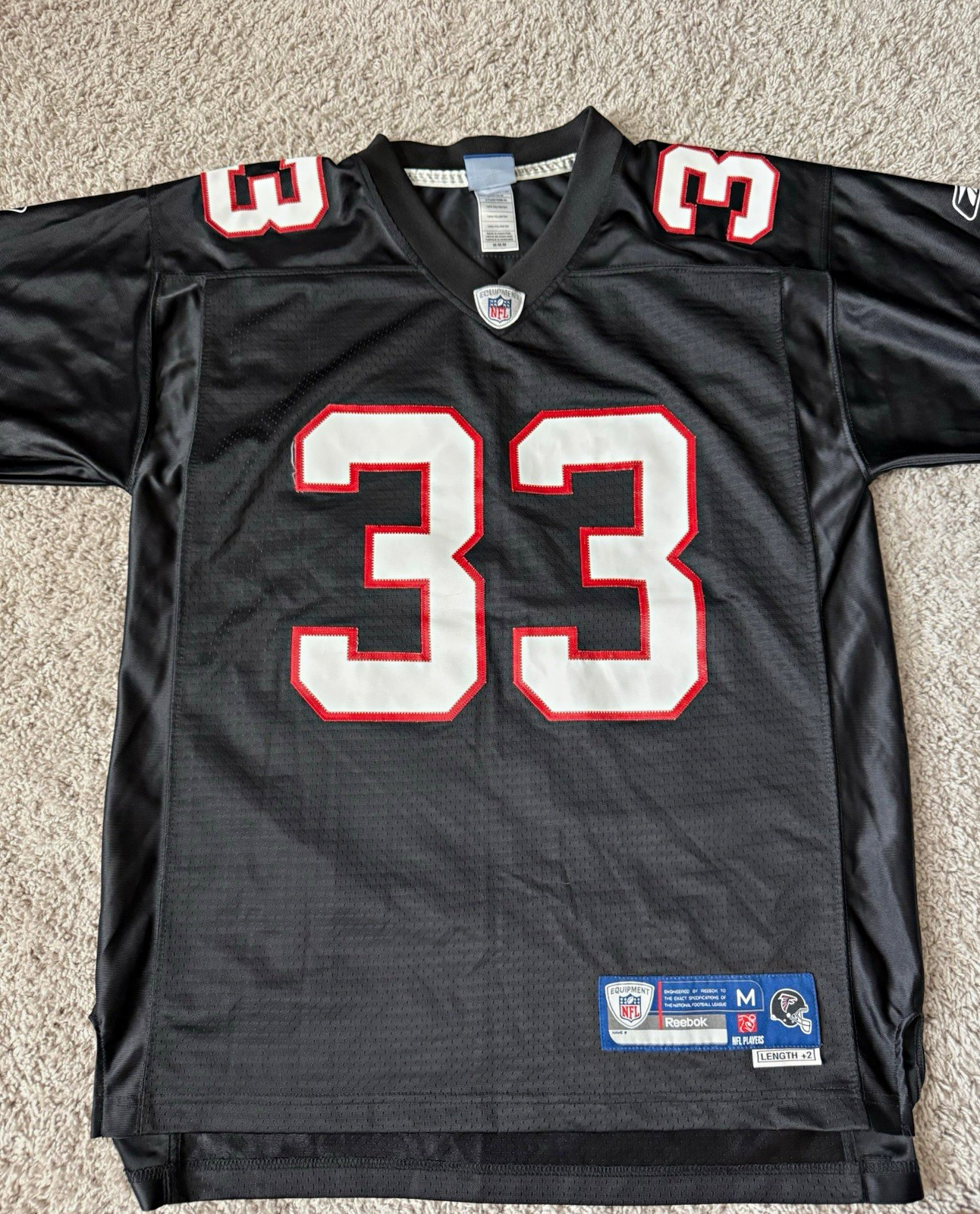 Michael Turner #33 Atlanta Falcons Reebok On Field NFL Throwback Men’s M +2