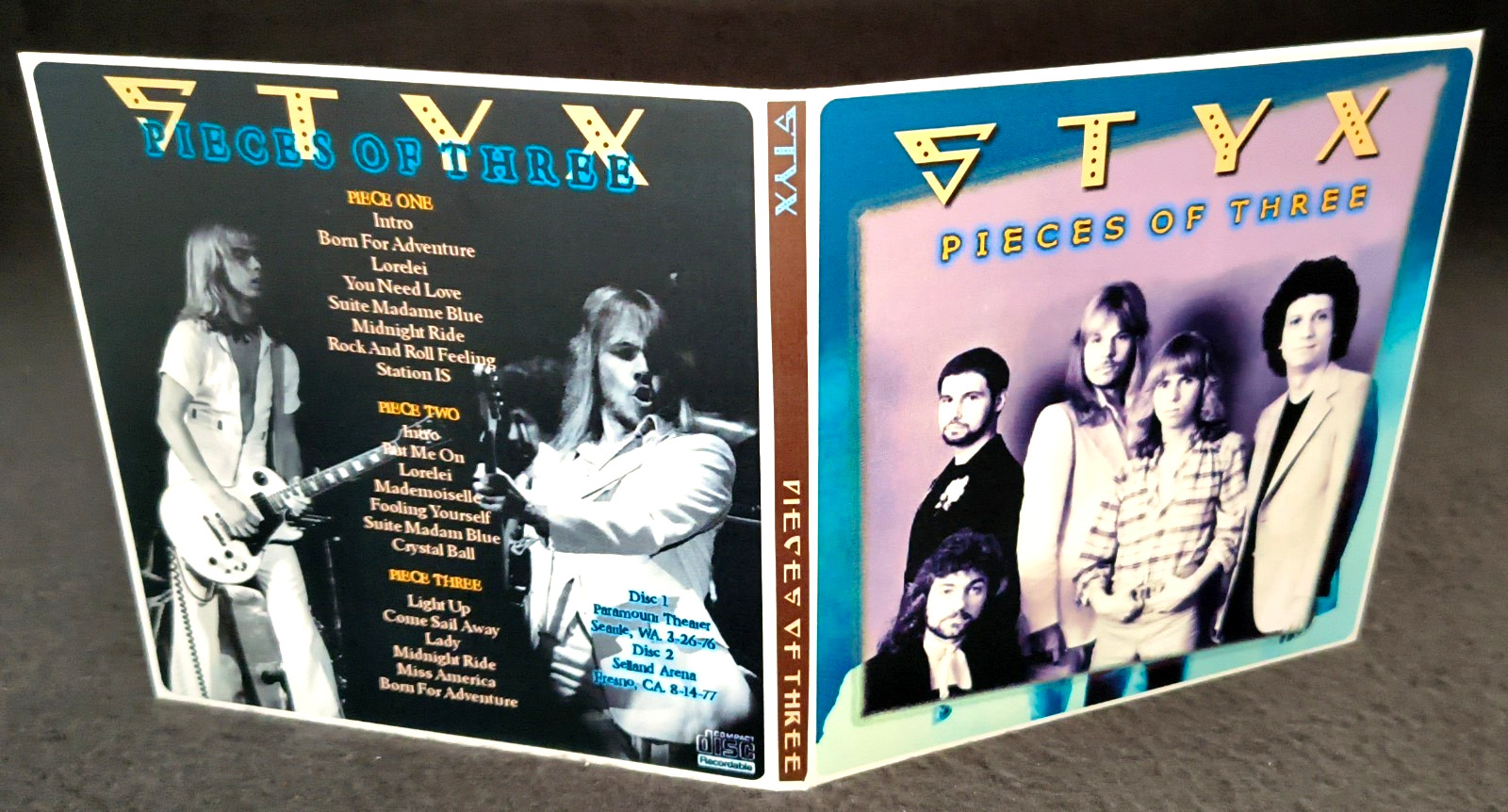 Styx Pieces Of Three Live '76-'77 Gate Fold 3CD NEW