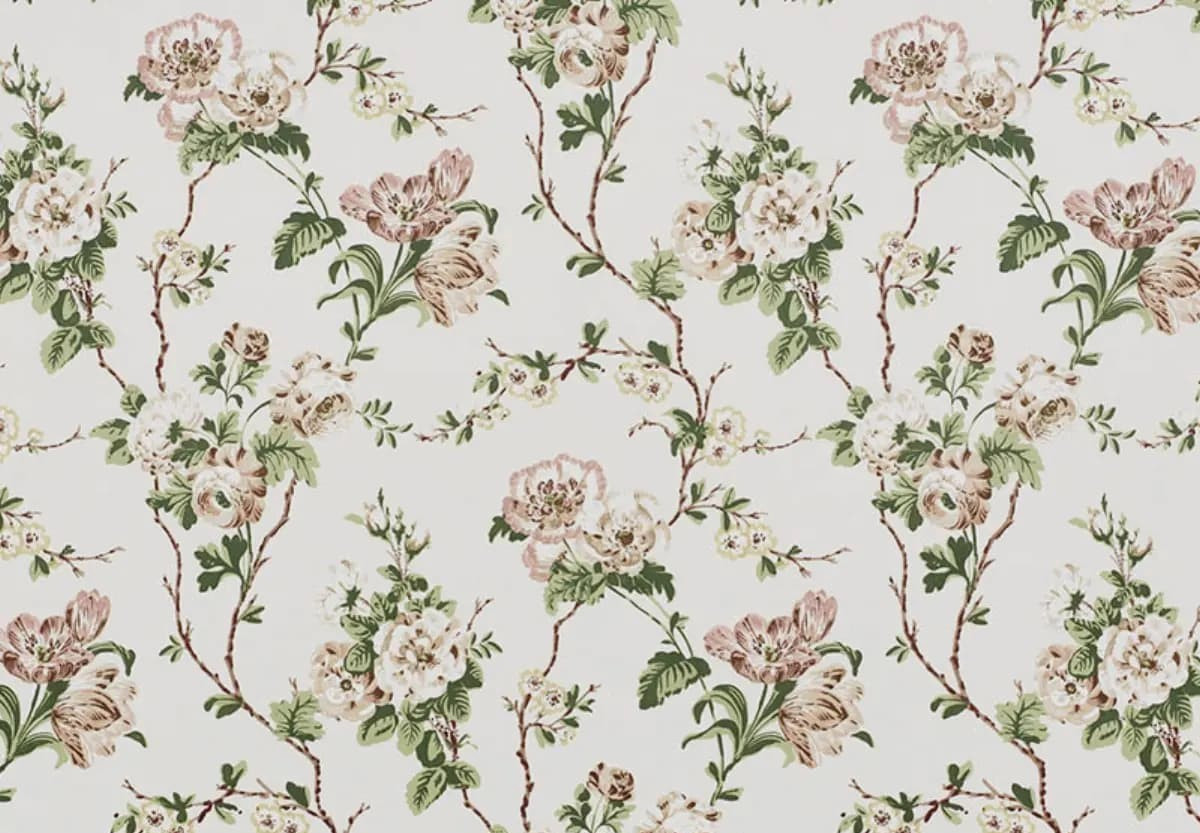 SCHUMACHER CURTAIN FABRIC DESIGN Betty Chintz\