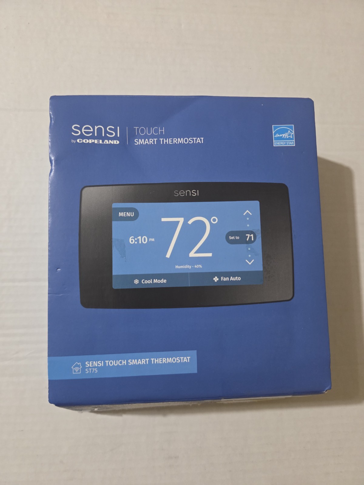 Emerson Sensi Touch ST75 Smart WiFi Thermostat Black Open Box