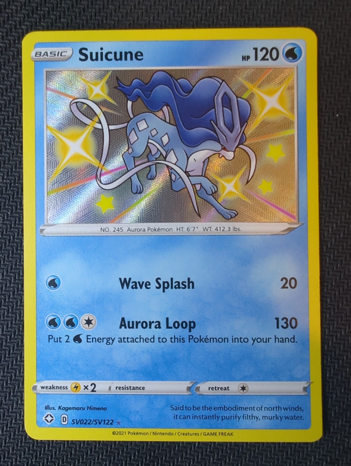 Pokemon Suicune SV022/SV122 Shining Fates: Shiny Vault Holo Pokemon Suicune SV022/SV122 Shining Fates: Shiny Vault Holo