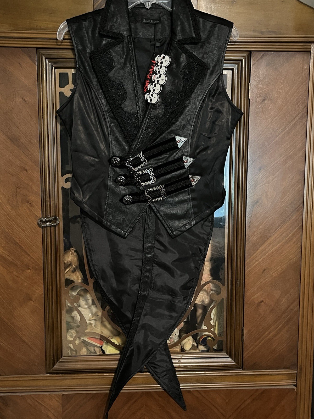 Women’s Or Unisex Devil Fashion Brand Gothic Vest Ornate With Tails Women’s Or Unisex Devil Fashion Brand Gothic Vest Ornate With Tails