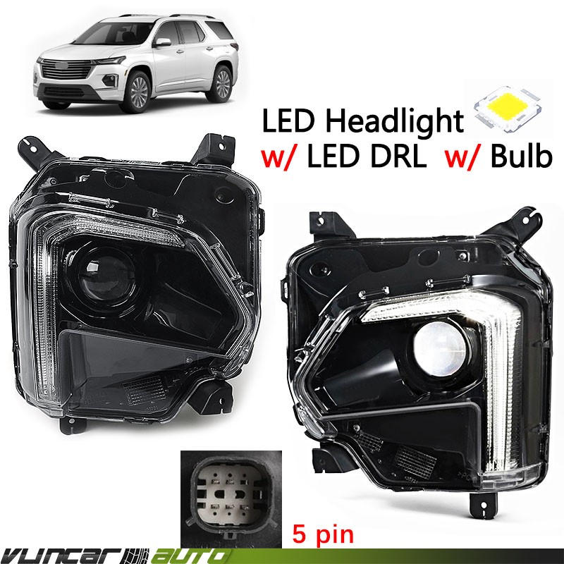 2P For Chevy Traverse 2022 2023 2024 w/ LED DRL Headlights Assembly Left & Right 2P For Chevy Traverse 2022 2023 2024 w/ LED DRL Headlights Assembly Left & Right