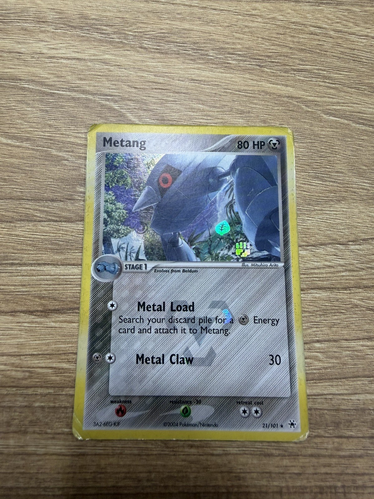 METANG Reverse Holo 21/101 RARE EX Hidden Legends Pokemon Card 2004- DMG