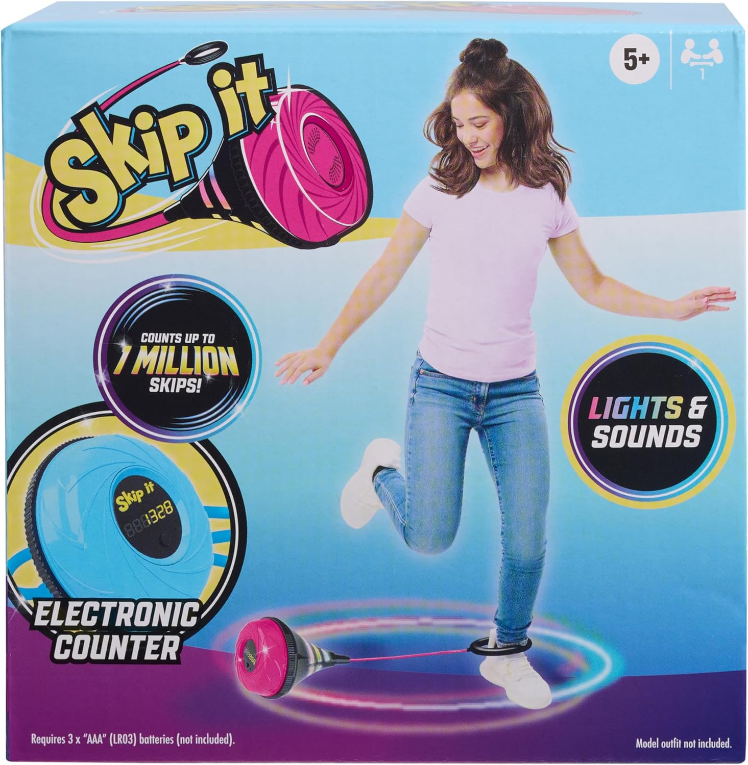 Just Play Skip It Retro Outdoor Toy, Light up Ball and Digital Counter, Blue, So Just Play Skip It Retro Outdoor Toy, Light up Ball and Digital Counter, Blue, So