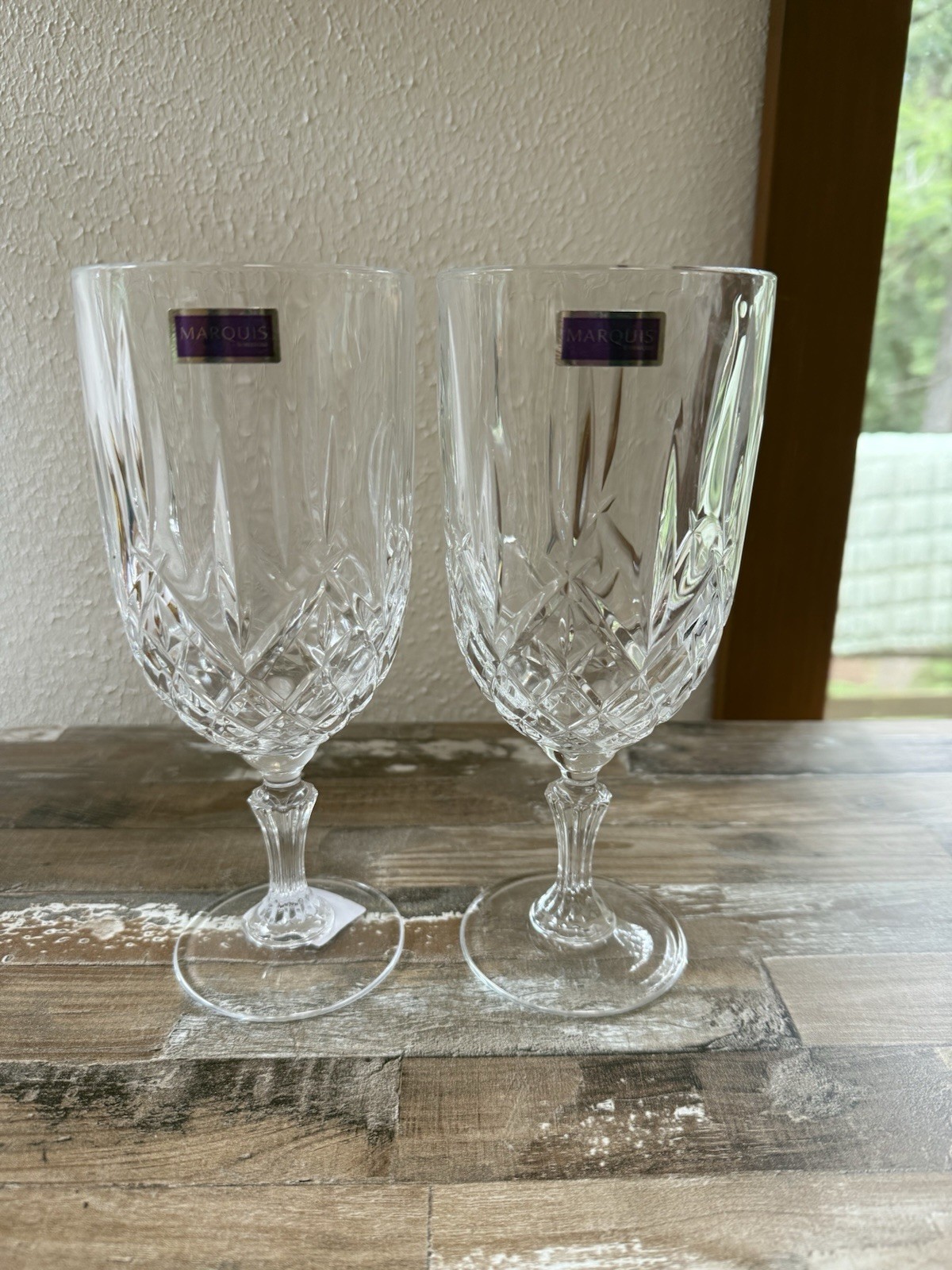 Waterford Marquis Markham Iced Tea Glass Set Of 2 Glasses 8.25” Waterford Marquis Markham Iced Tea Glass Set Of 2 Glasses 8.25”