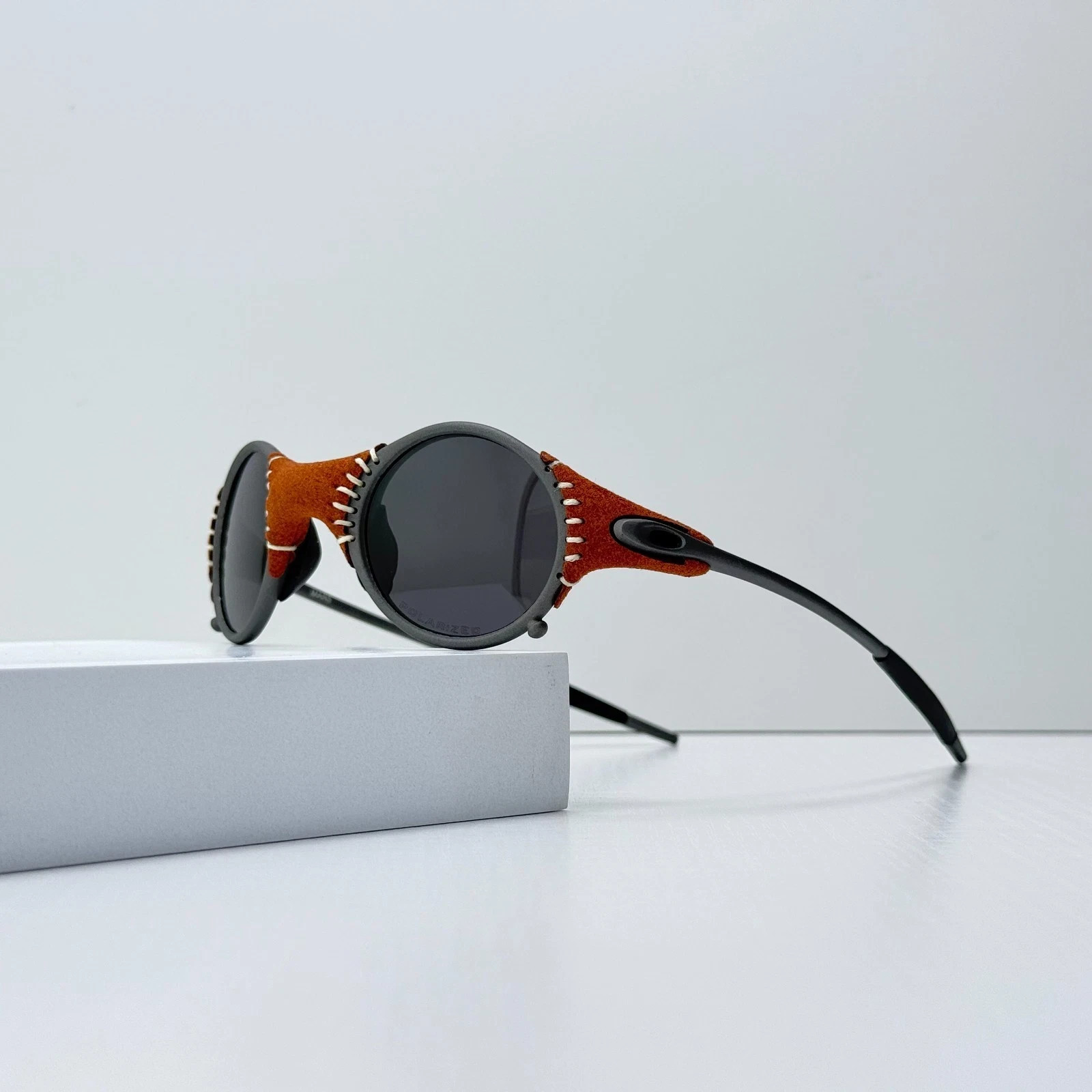 Oakley X-Metal Mars Leather Black Polarized Lens Rare Gorpcore Sunglasses