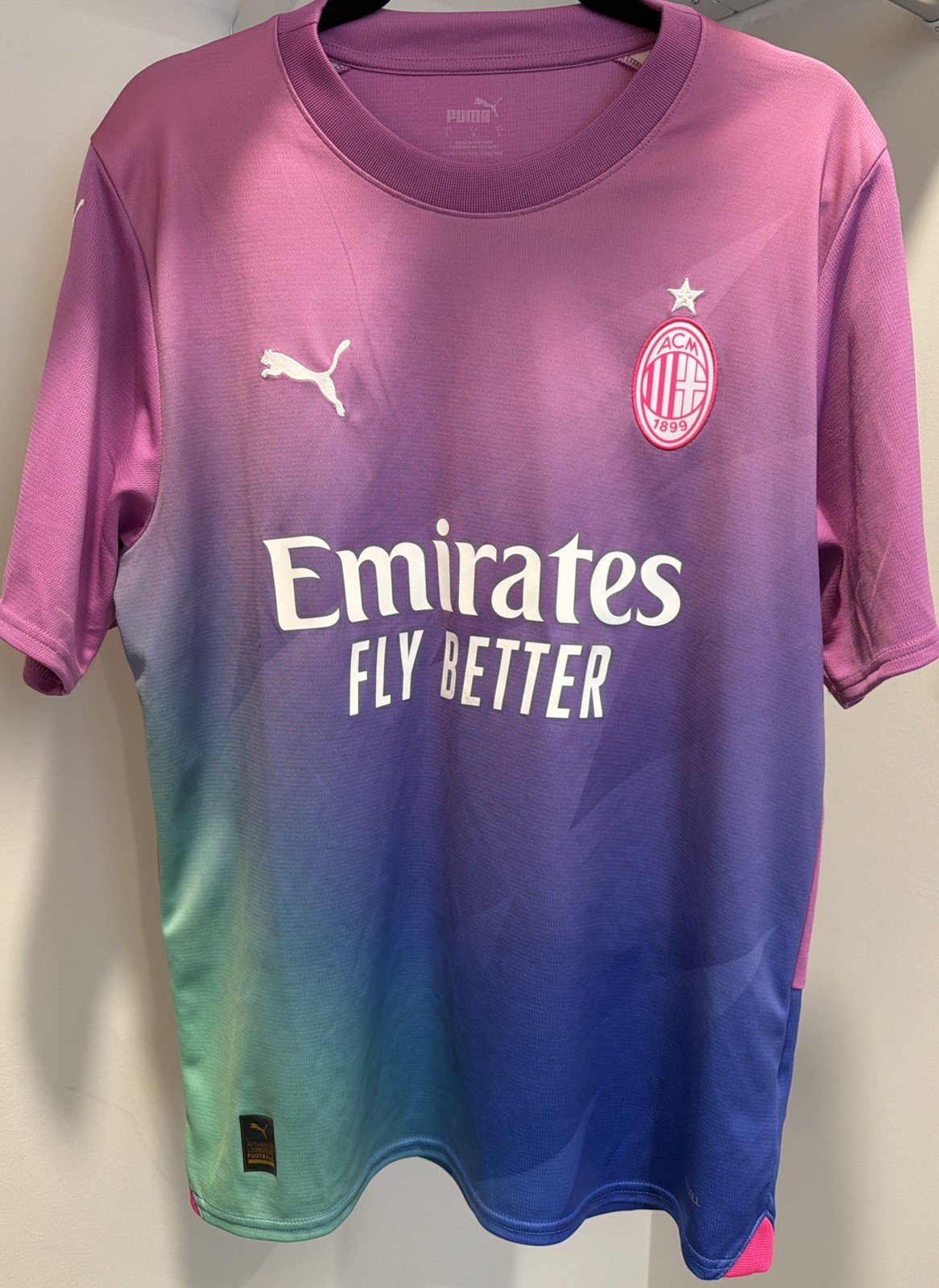 AUTHENTIC PUMA AC Milan Third Stadium Jersey 23/24 Size L Rafa Leão #10