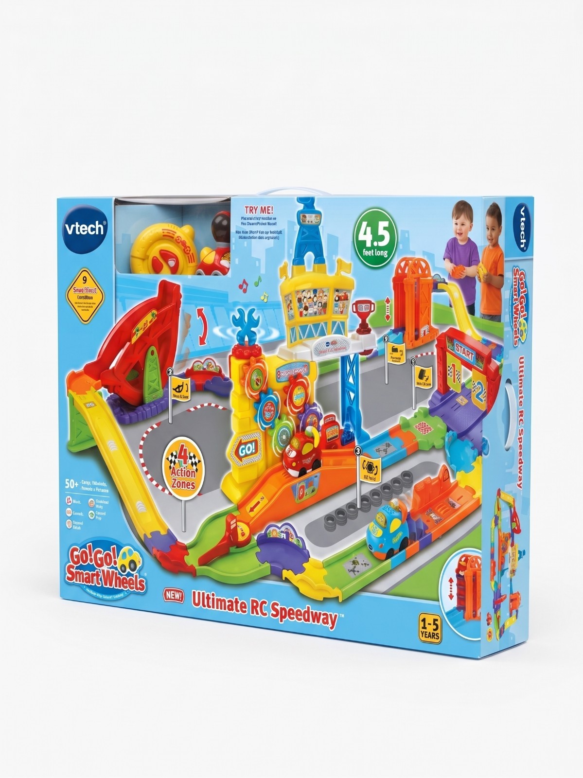 VTech Go Go Smart Wheels Ultimate RC Speedway 4.5ft Track 9 SmartPoint NIB