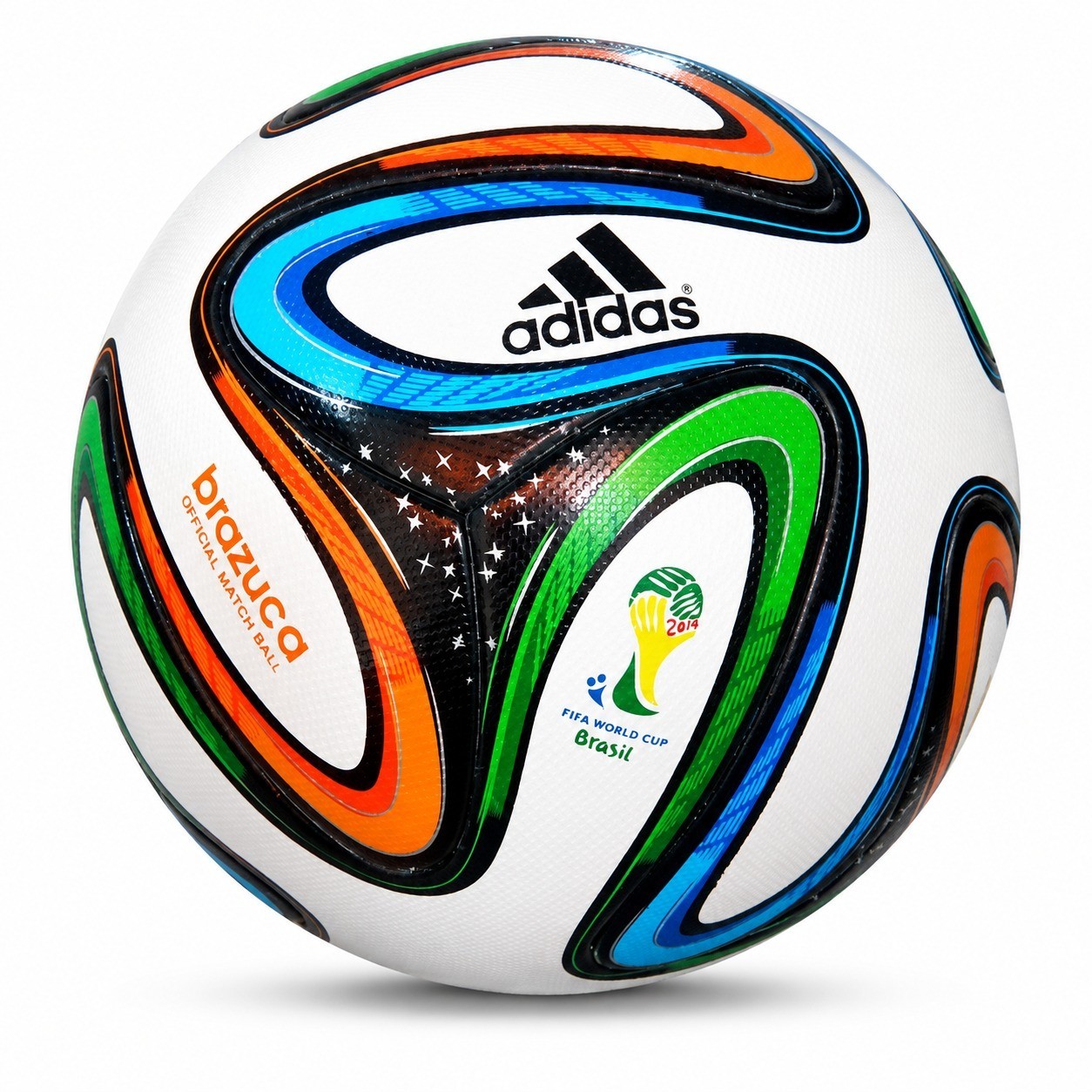Adidas Brazuca 2014 FIFA World Cup Brazil Match Soccer Ball Size 5 Football New
