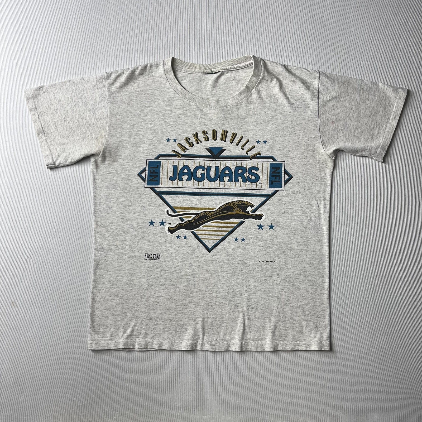 Vintage Jacksonville Jaguars Shirt Banned Logo Mens Large Gray NFL Football 90s