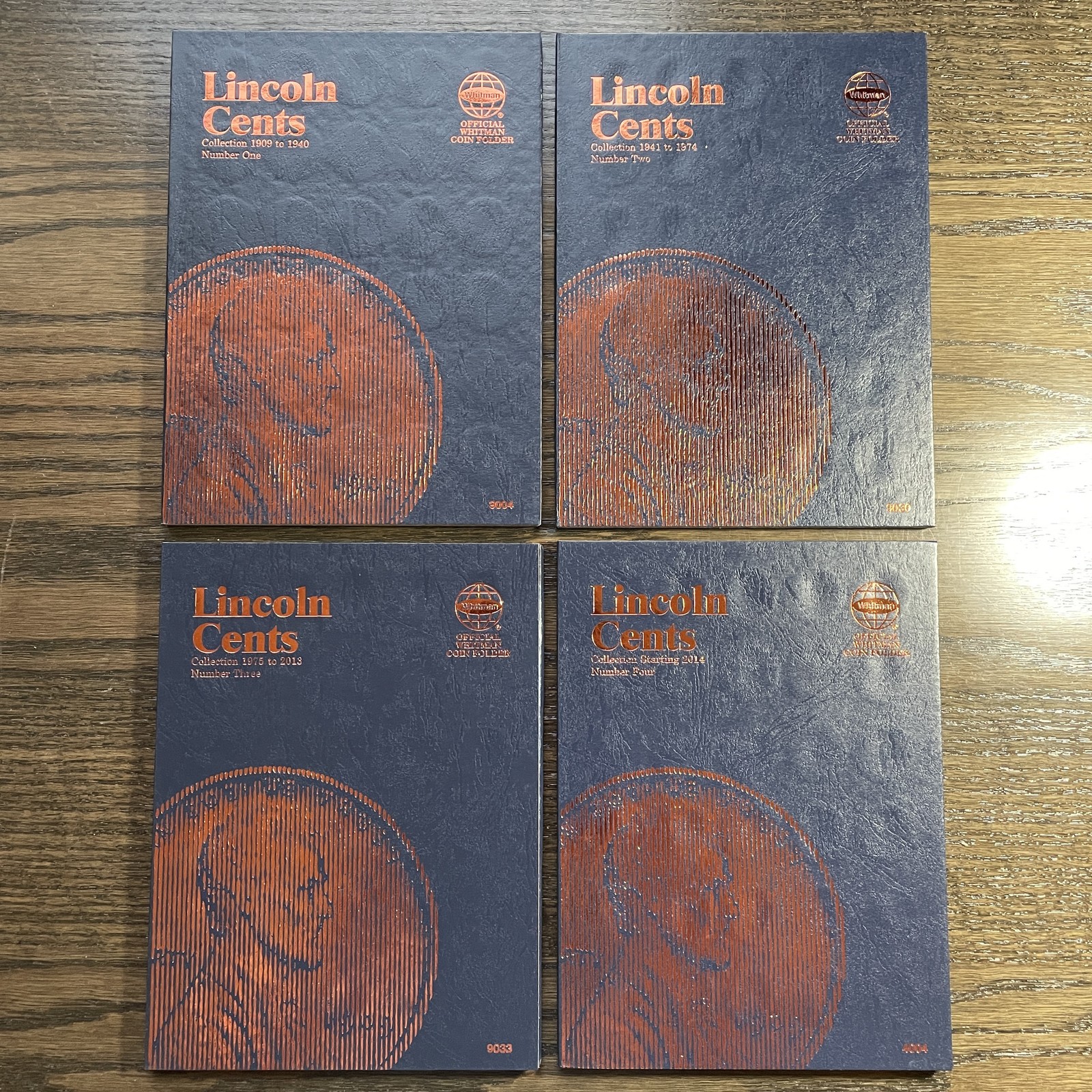 Whitman Lincoln Cents Folders 1909-2025 All 4 Complete Set, New #454006