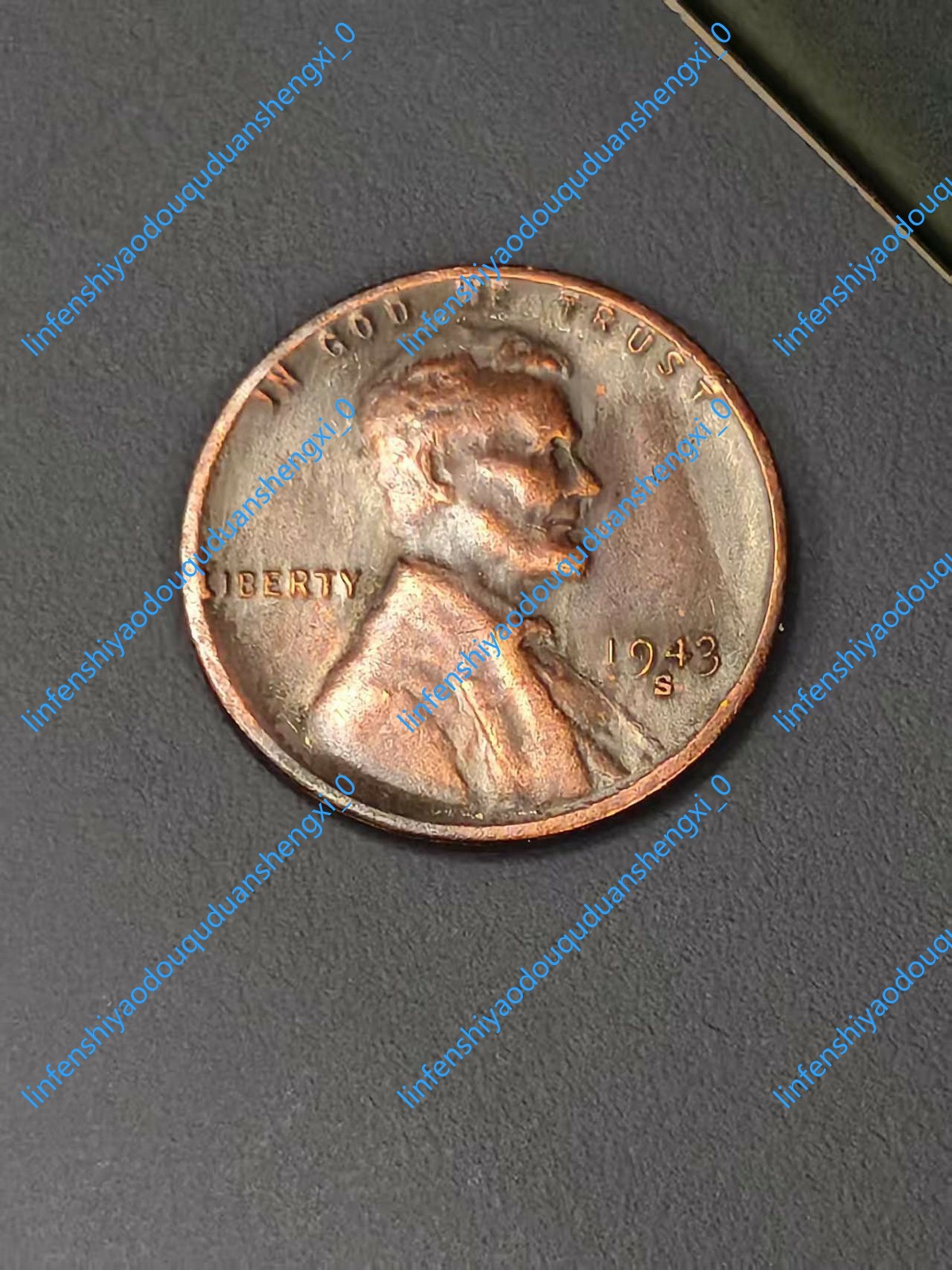 1943-S Lincoln Wheat Cent As shown in the figure 1943-S Lincoln Wheat Cent As shown in the figure
