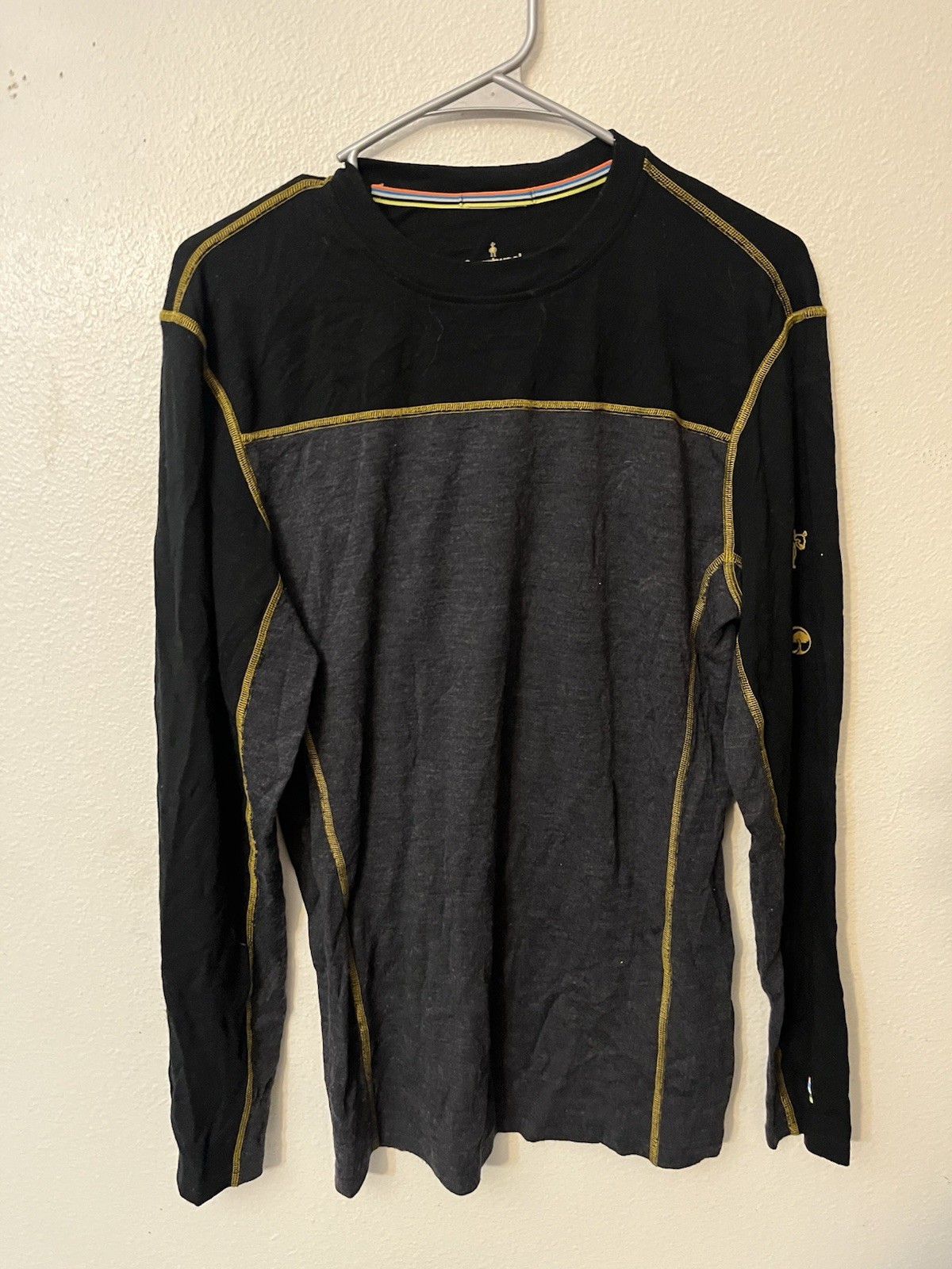 Smartwool Classic Base Layer Merino Wool Thermal Long Sleeve Top M Black