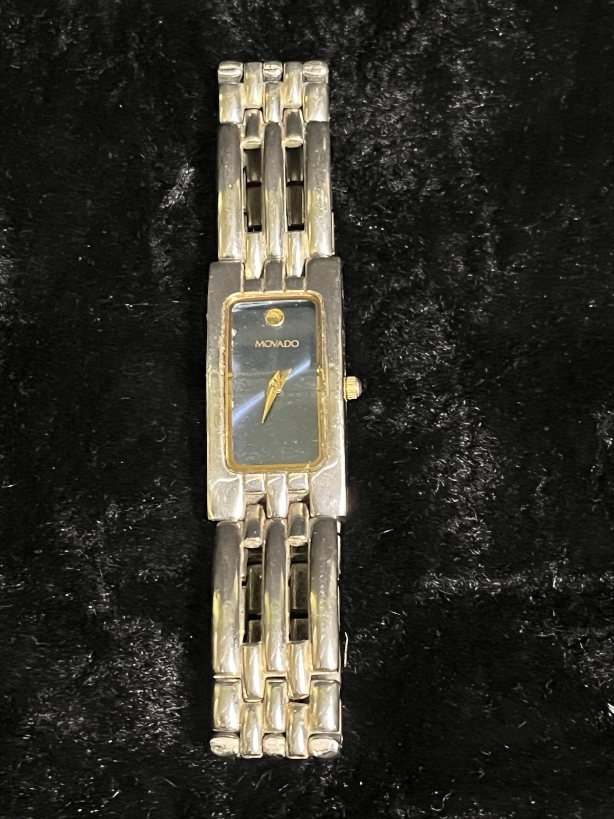 VTG LADIES MAVADO 18MM STAINLESS STEEL 18K WATCH 7.75”  1043269 NEEDS BATTERY