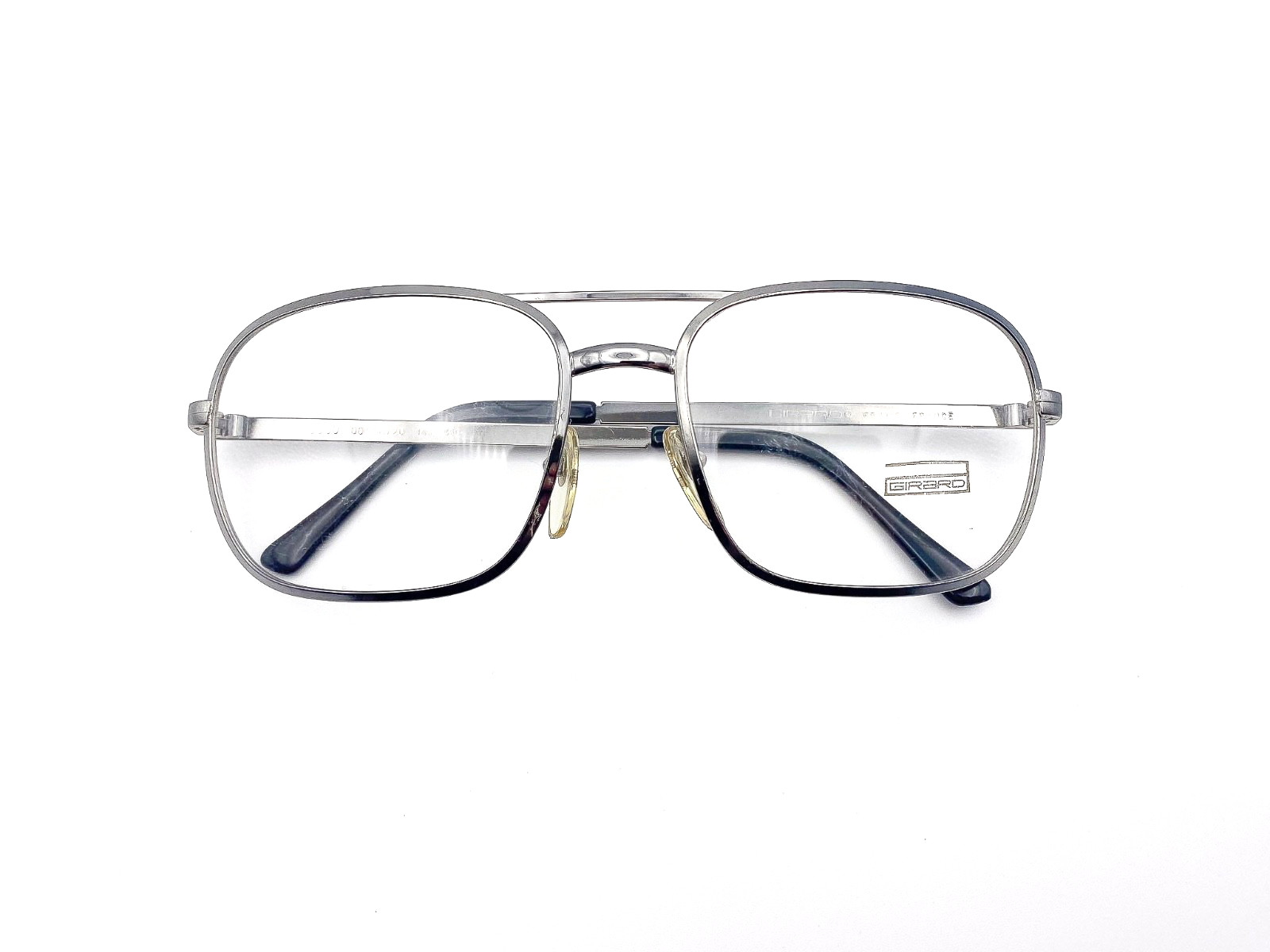 NOS Vintage Girard Silver Metal Aviator Pilot Eyeglasses - 1980s