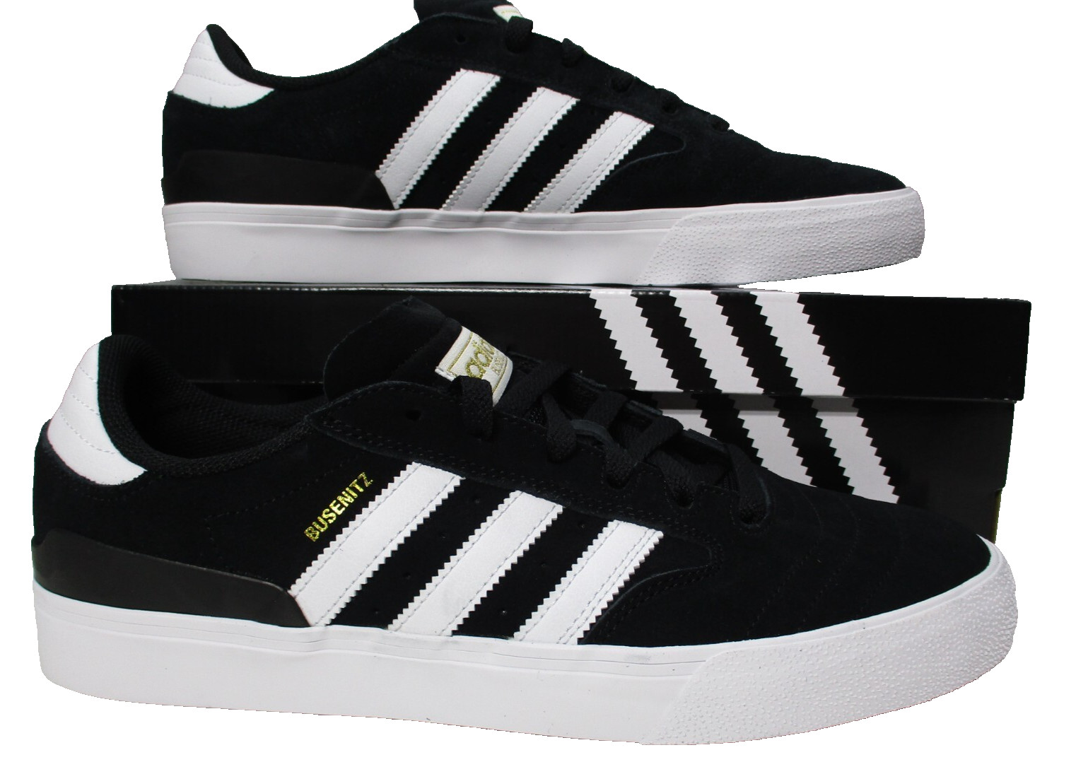 Adidas Busenitz Vulc II Sneakers Skate Suede Shoes Black White Mens Sz 11