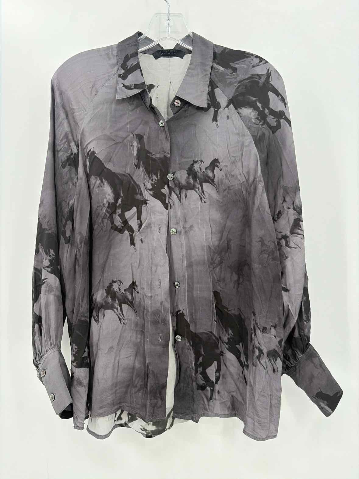Pre-Owned allsaints Grey Size 10 Button Down