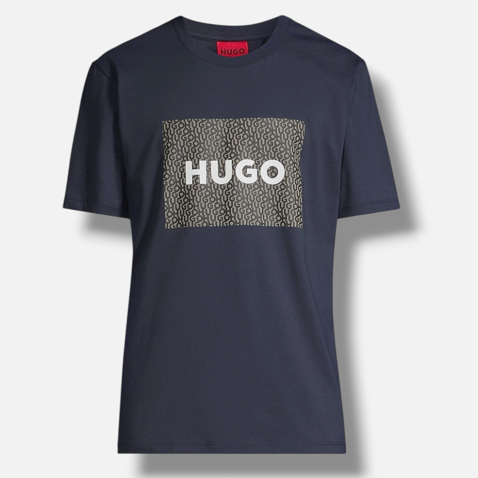 Hugo Boss Men\'s Blue Dulive Logo Graphic Print T-Shirt Tee Size L
