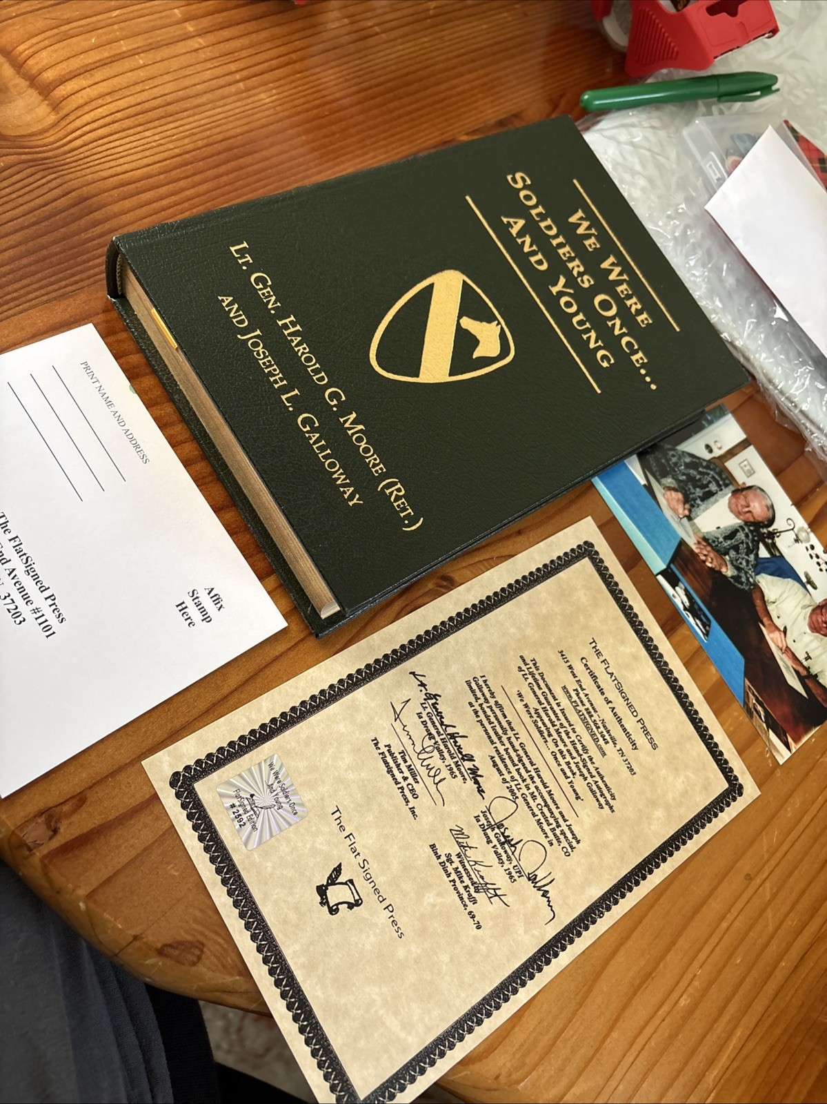 “We Were Soldiers Once...And Young” LE Flat Signed Press
