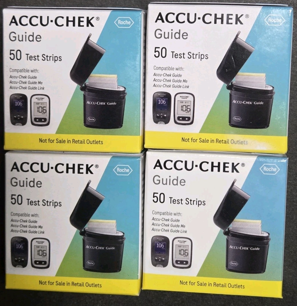 200 Accu-Chek Guide Glucose Test Strips~Unopened Exp~8/2027 FRE SHP 200 Accu-Chek Guide Glucose Test Strips~Unopened Exp~8/2027 FRE SHP