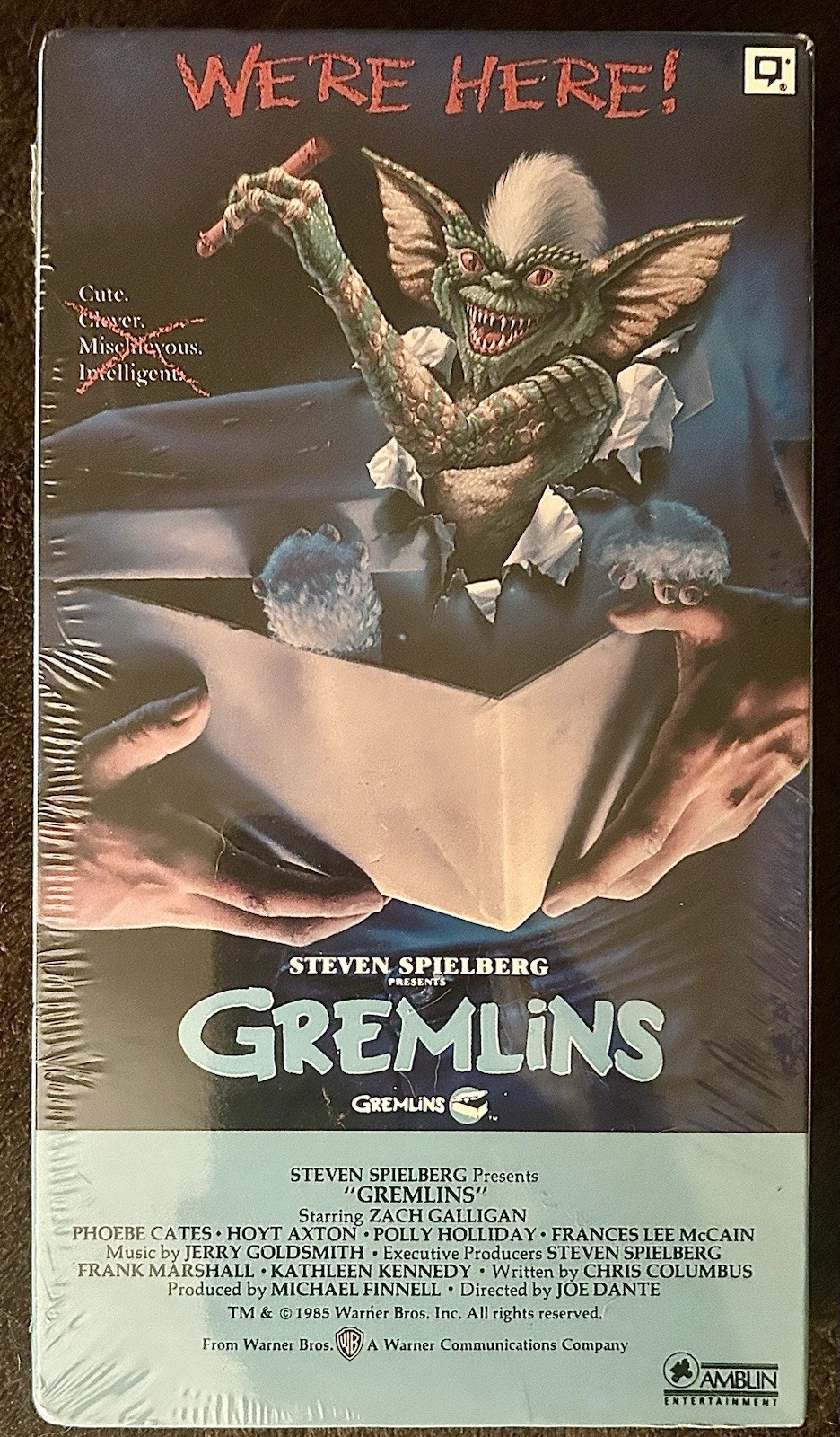 Gremlins VHS 1985 Original “We’re Here” Cover Warner Home Video Resealed