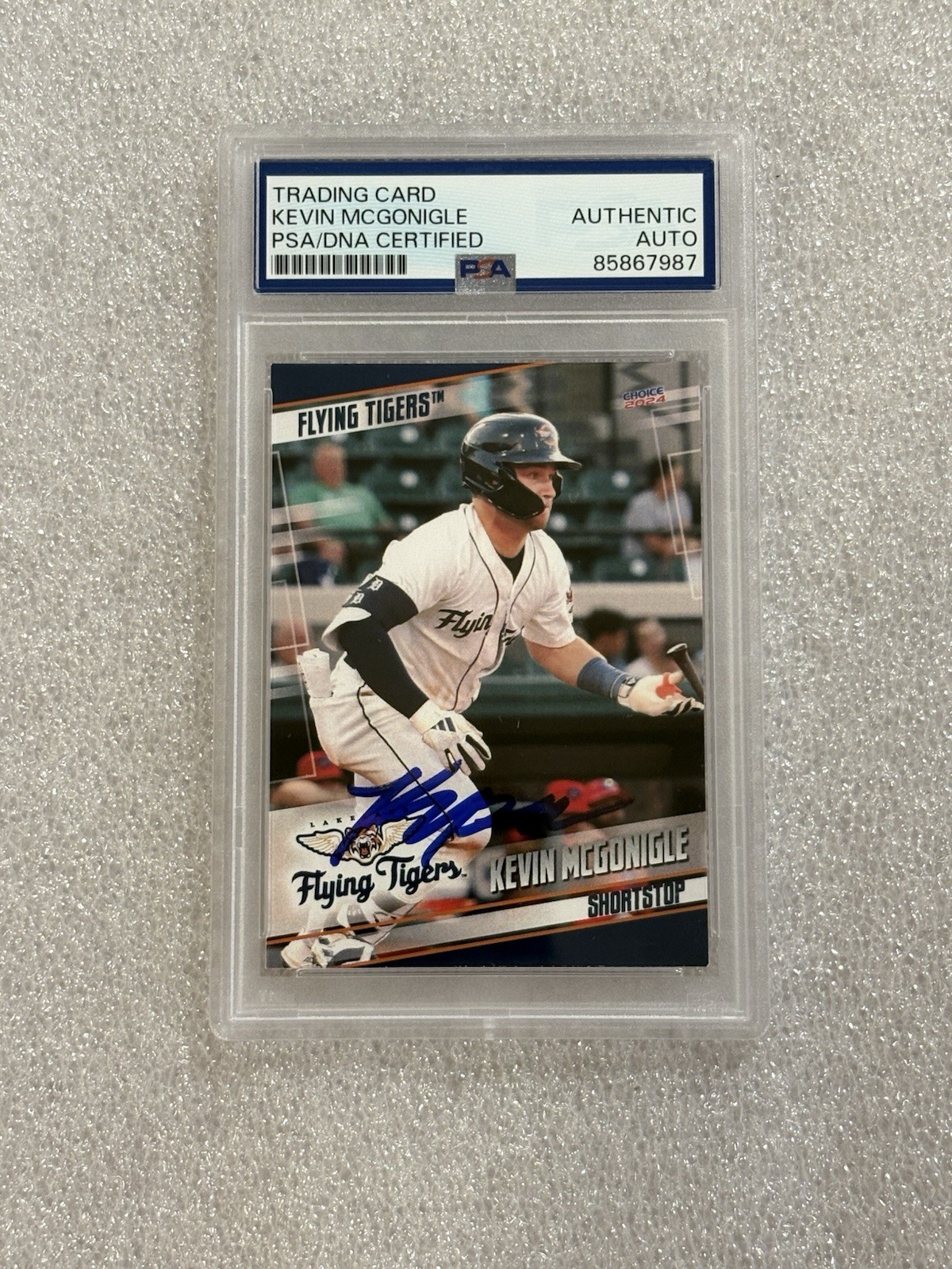 2024 Lakeland Flying Tigers KEVIN MCONIGLE Signed PSA Auto 10 #26 Tigers Card 2024 Lakeland Flying Tigers KEVIN MCONIGLE Signed PSA Auto 10 #26 Tigers Card