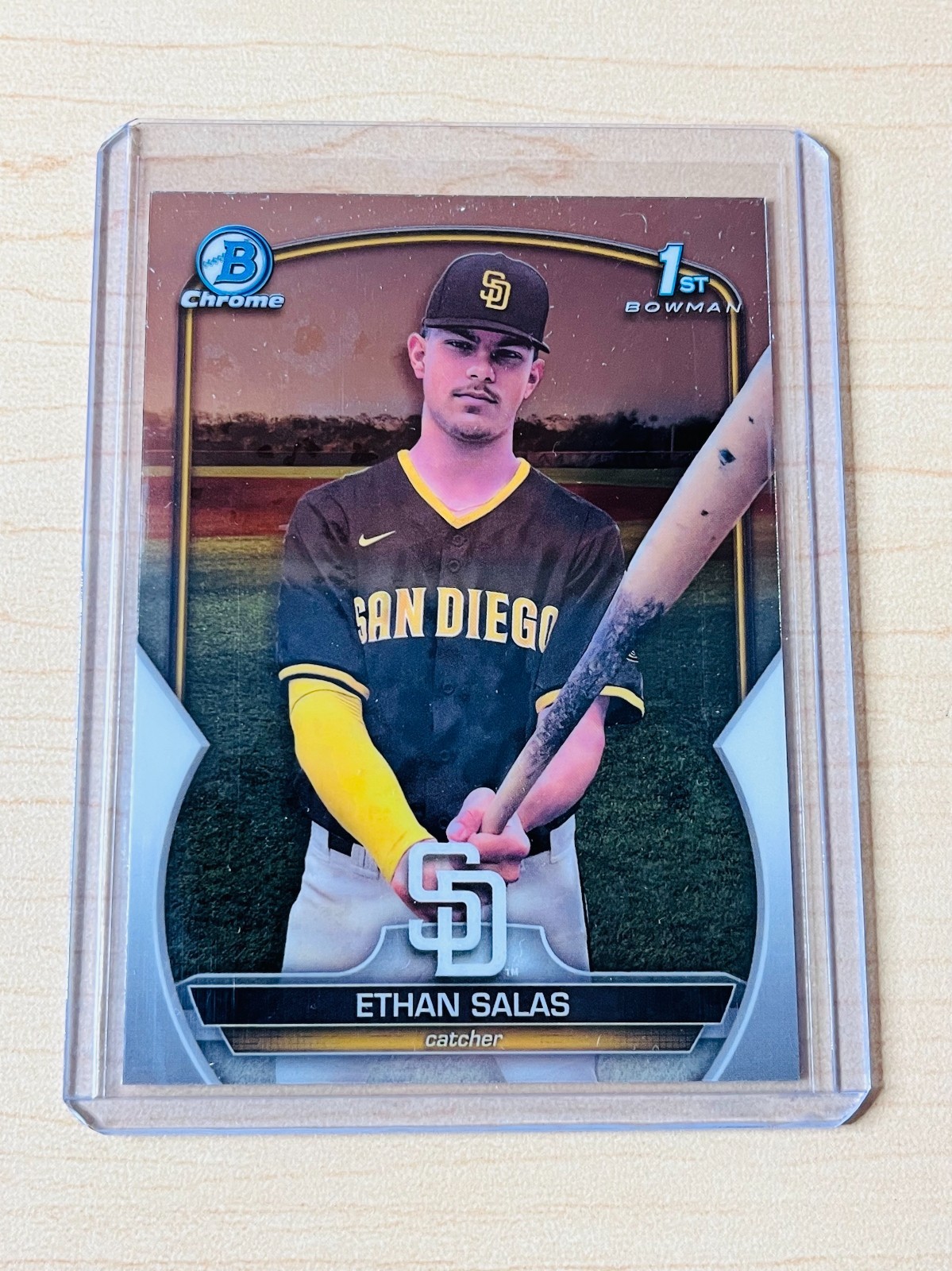 2023 Ethan Salas Bowman Chrome #BCP-171 1st Chrome Prospects - San Diego Padres 2023 Ethan Salas Bowman Chrome #BCP-171 1st Chrome Prospects - San Diego Padres