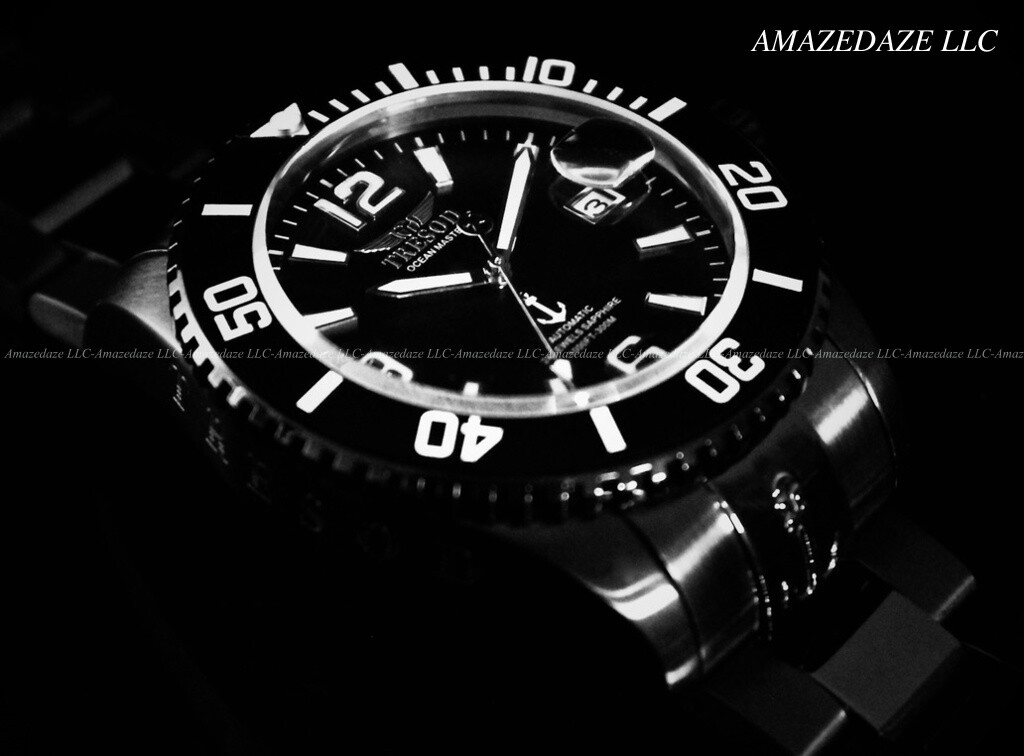 Tresod Mens 300M Ocean Master Sapphire Crystal Ceramic Bezel 24J Automatic Watch