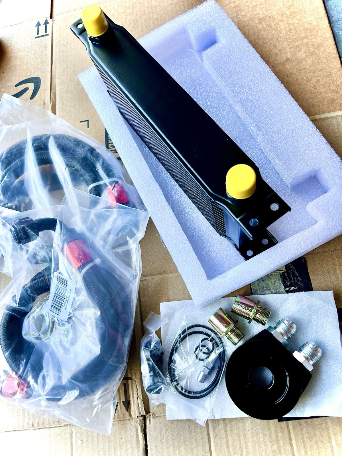 Engine Oil Cooler Universal Kit 16 Rows 10AN-Kit Enfriador Aceite Motor 16 Filas
