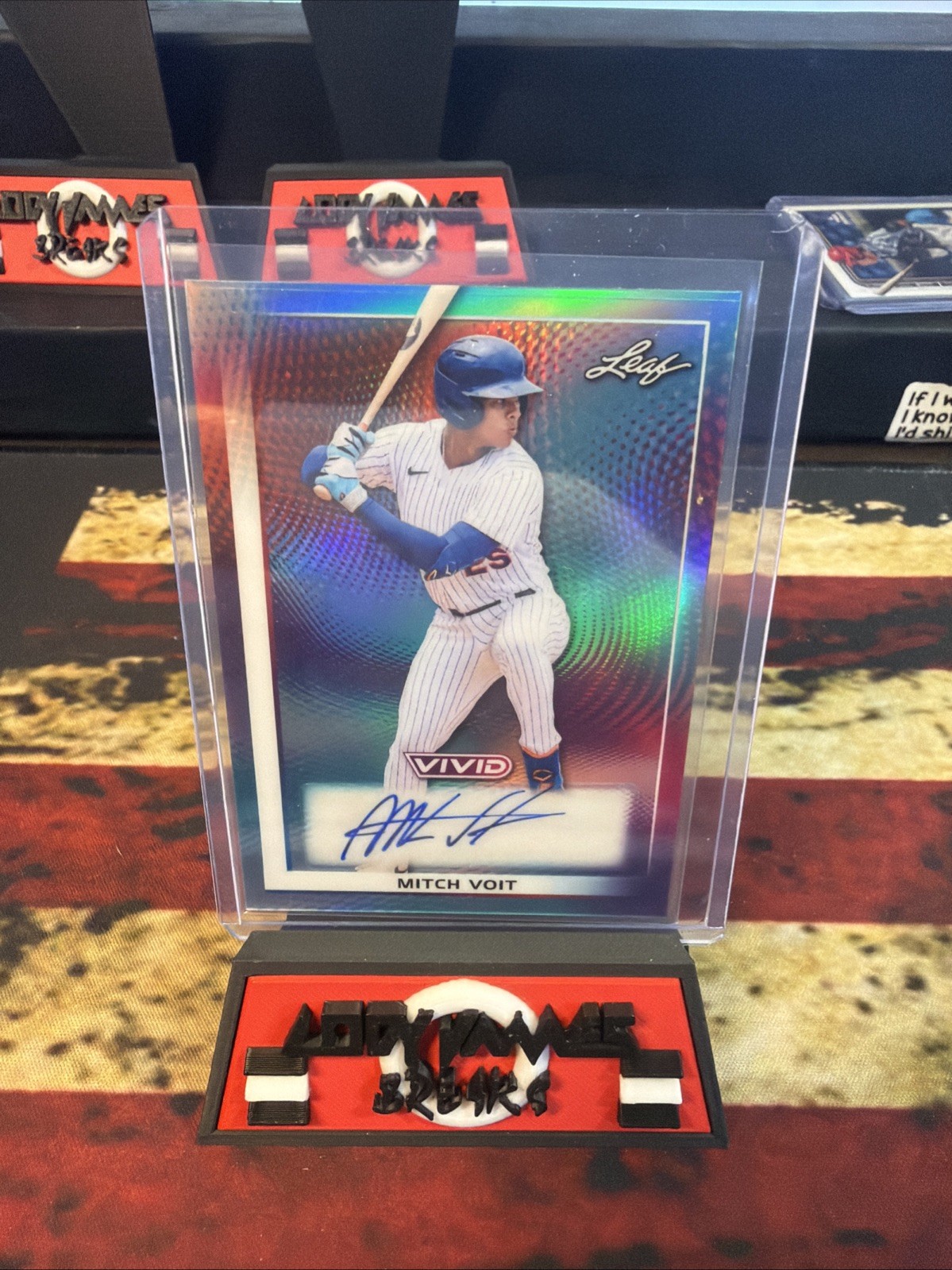 2026 Leaf Vivid Mitch Voit Teal Mojo Base Autograph /35 New York Mets 2026 Leaf Vivid Mitch Voit Teal Mojo Base Autograph /35 New York Mets
