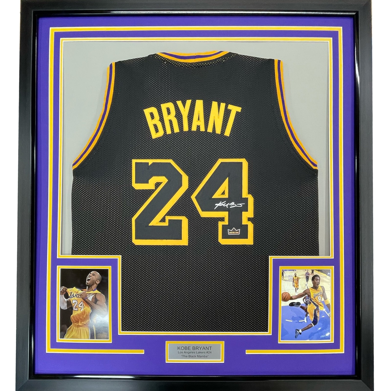 Framed Facsimile Autographed Kobe Bryant 35x39 #24 Reprint Auto Jersey Framed Facsimile Autographed Kobe Bryant 35x39 #24 Reprint Auto Jersey