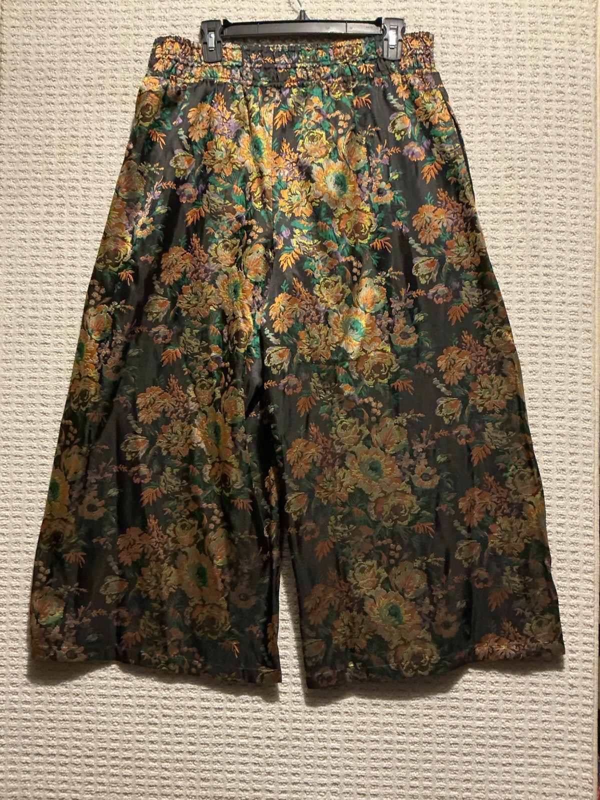 Anthropologie Somerset Pull On Pants Cropped Jacquard Edition L NWOT