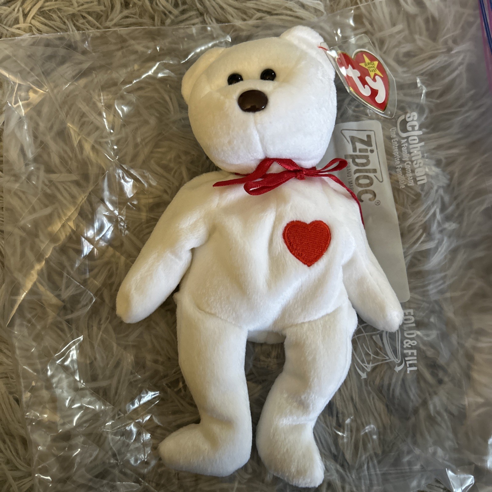 💗 1993 VALENTINO TY BEANIE BABY RARE BROWN NOSE PVC PELLETS 💗 💗 1993 VALENTINO TY BEANIE BABY RARE BROWN NOSE PVC PELLETS 💗