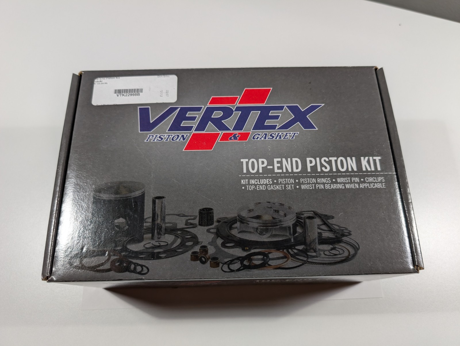 Vertex Top End Piston Kit Suzuki RM125 Fits 2004-2008 VTK22998B 