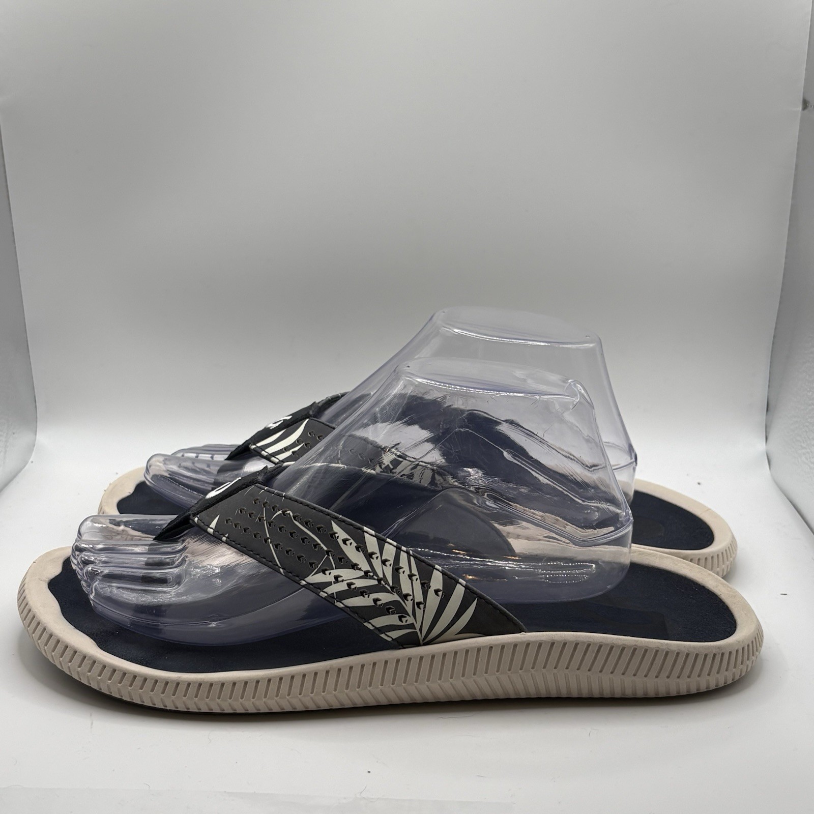 Olukai Men’s Ulele Size 9 Aloha Trench Blue Comfort Flip Flop Sport Sandals