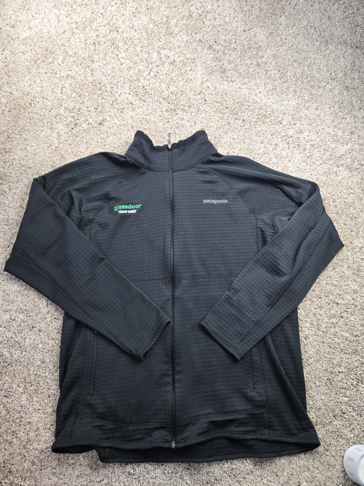 Patagonia R1 Regulator Jacket Mens XL Black Waffle Fleece Full Zip Stretch 40128