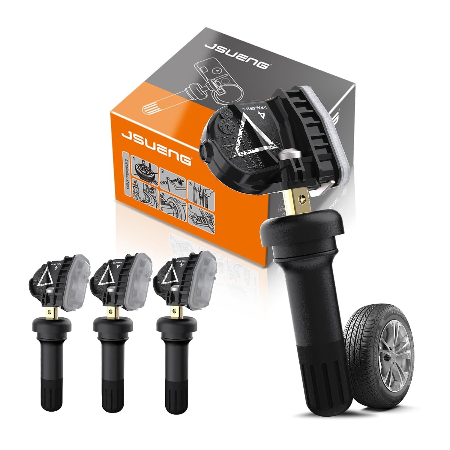 433Mhz GM Tire Pressure Monitoring System 4Pcs Wireless TPMS Sensors